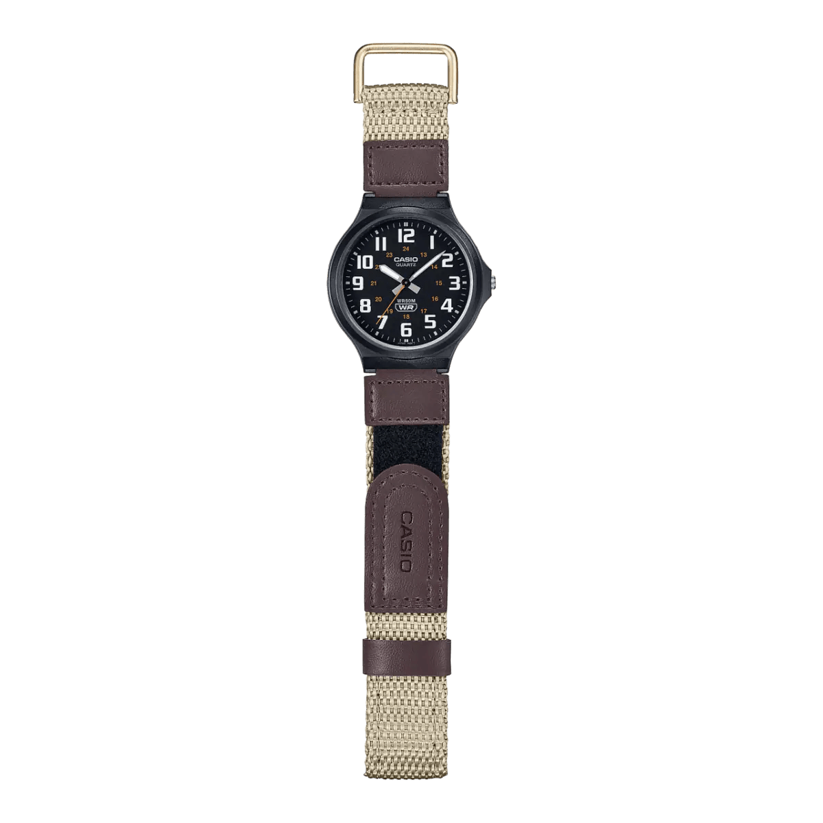 Casio Enticer MW - 240B - 5BVDF Black Dial Nylon Strap Men’s Analog Watch | Casio Enticer MW - 240B - 5BVDF - VERSE - 