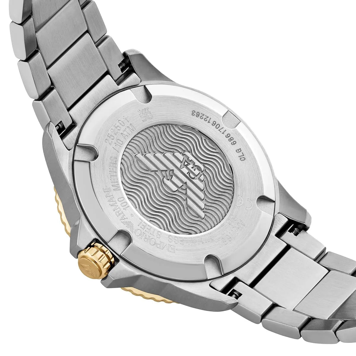 Emporio Armani World Explorer Marine Blue Dial Two-Tone Stainless Steel Men's 100M Watch | Emporio Armani AR11682