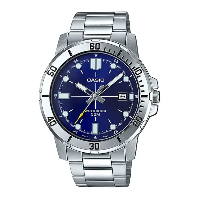 Casio MTP - VD01D - 2EVUDF Blue Dial Men's Stainless Steel Watch | Casio MTP - VD01D - 2EVUDF - VERSE - 