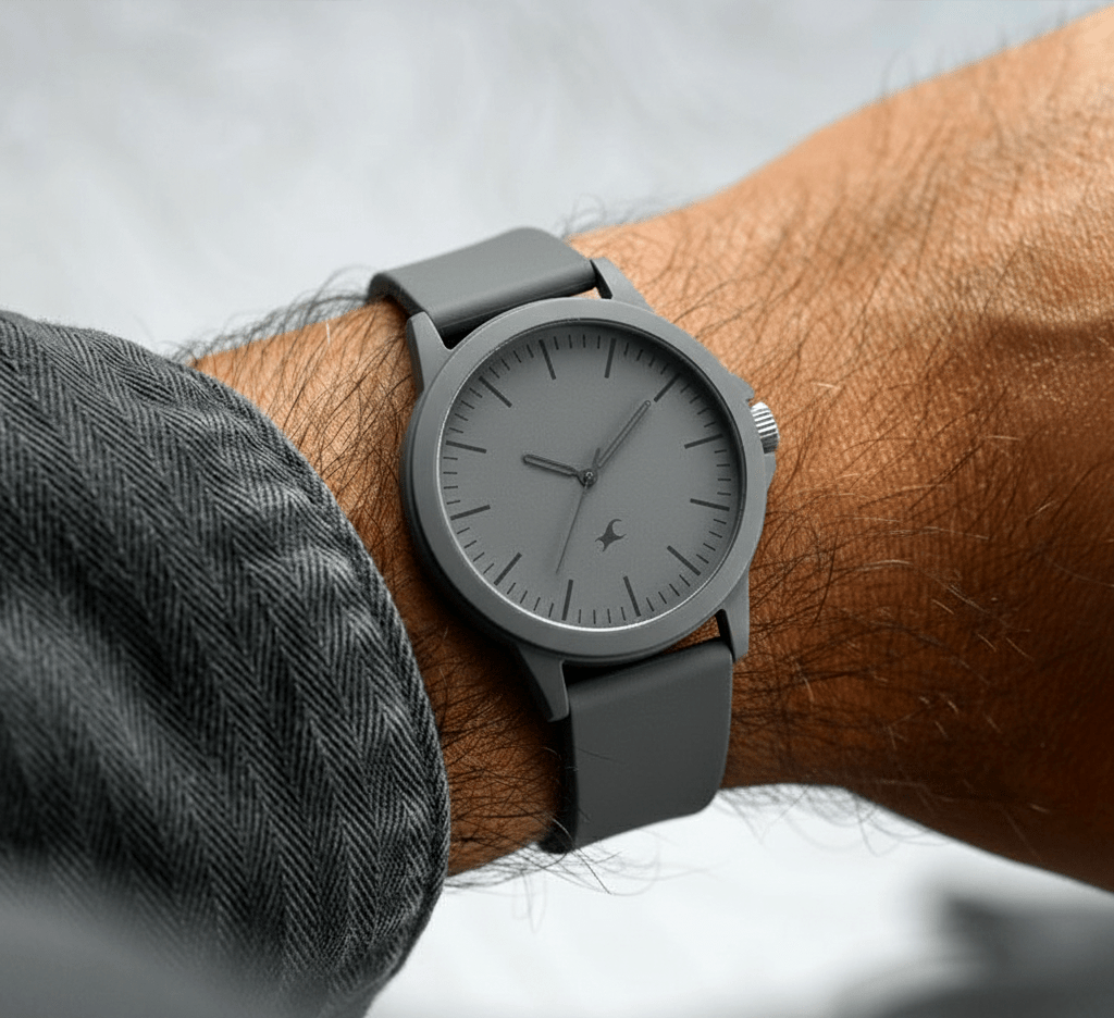 Fastrack 38024PP24 Men’s Quartz Analog Watch Dark Grey Silicone Strap| Fastrack 38024PP24 - VERSE - 