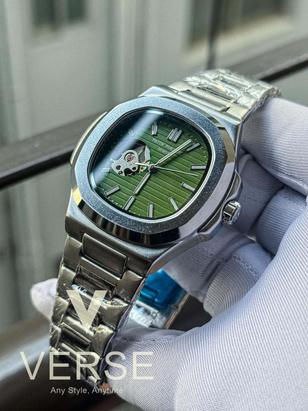 Patek Philippe Nautilus Open Heart Automatic Green Dial AA - VERSE - 