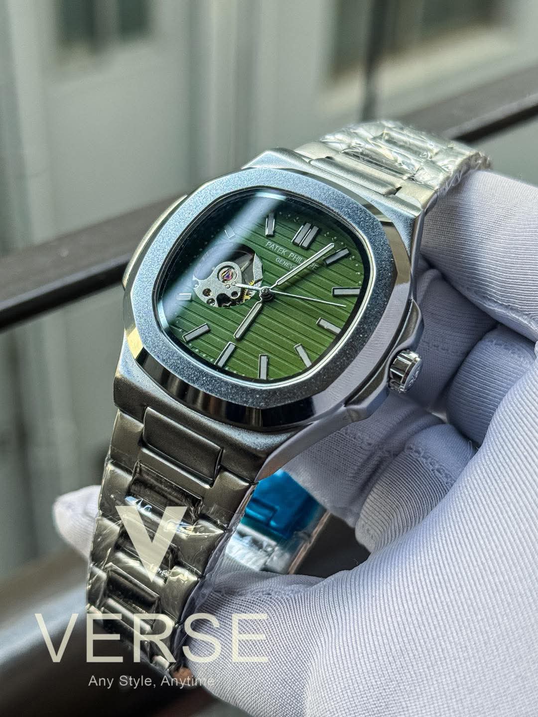 Patek Philippe Nautilus Open Heart Automatic Green Dial AA - VERSE - 