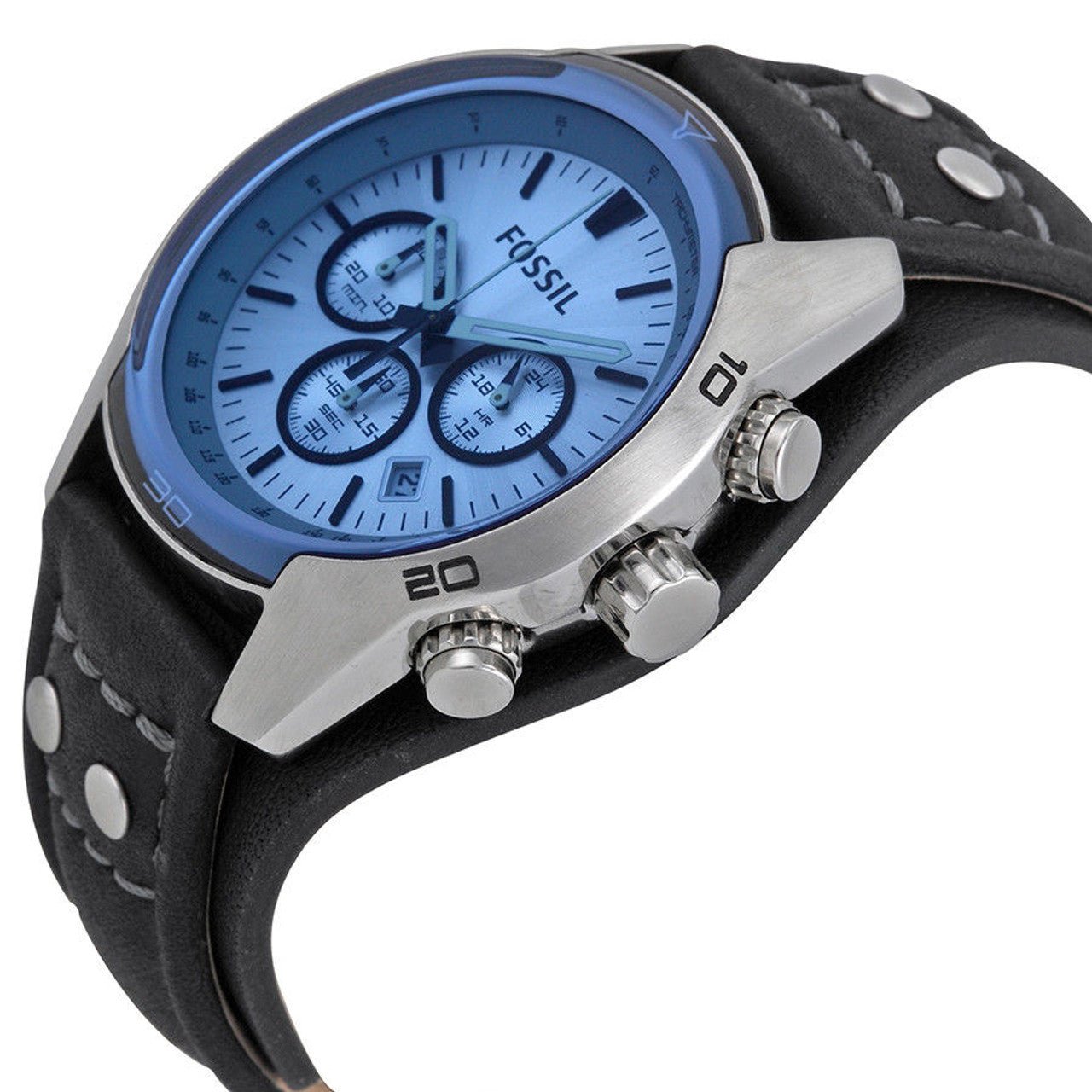 Fossil CH2564 Coachman Chronograph Blue Dial Leather Strap Men's Watch | Fossil CH2564 - VERSE - 