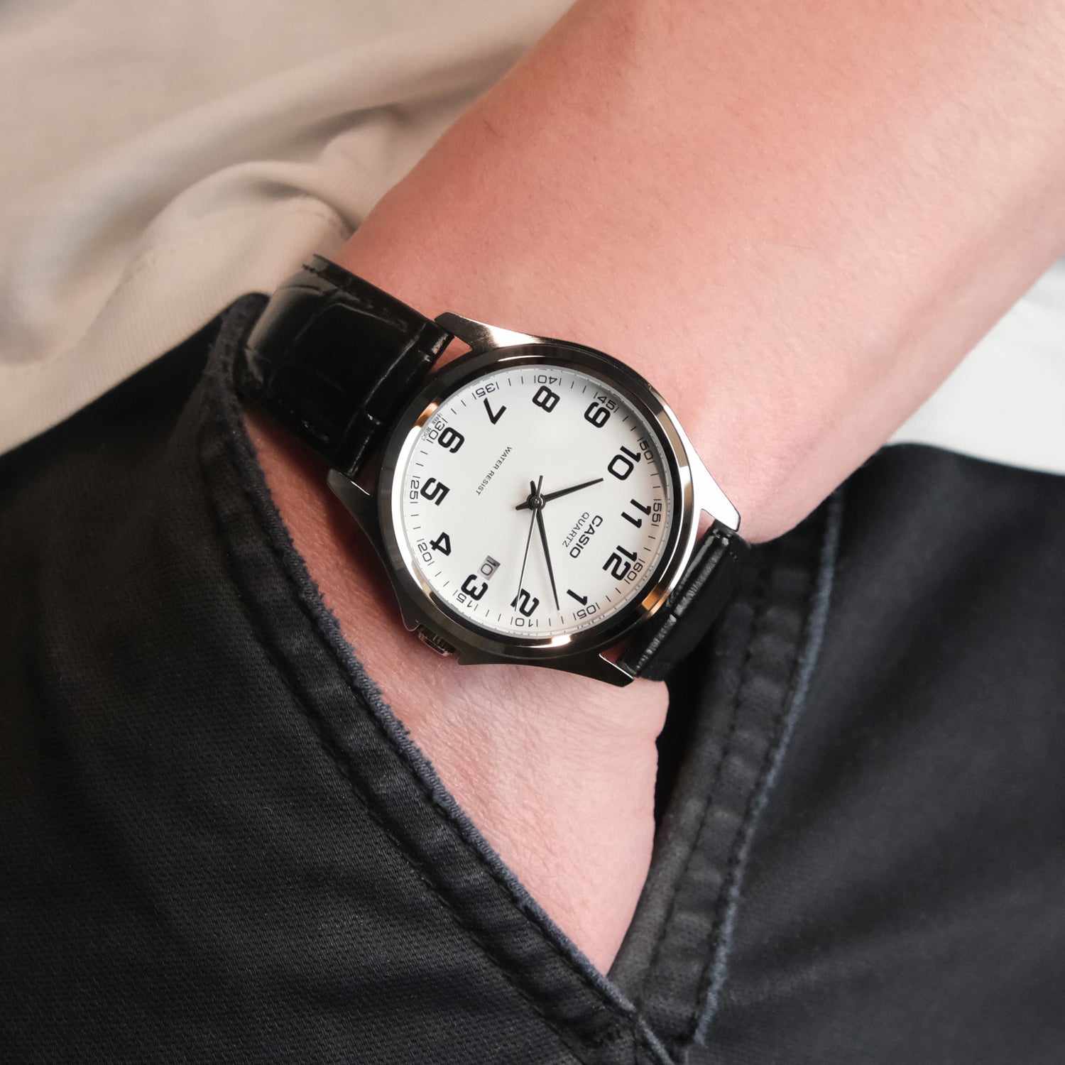 Casio MTP - 1183E - 7BDF White Dial Leather Strap Men's Watch | Casio MTP - 1183E - 7BDF - VERSE - 