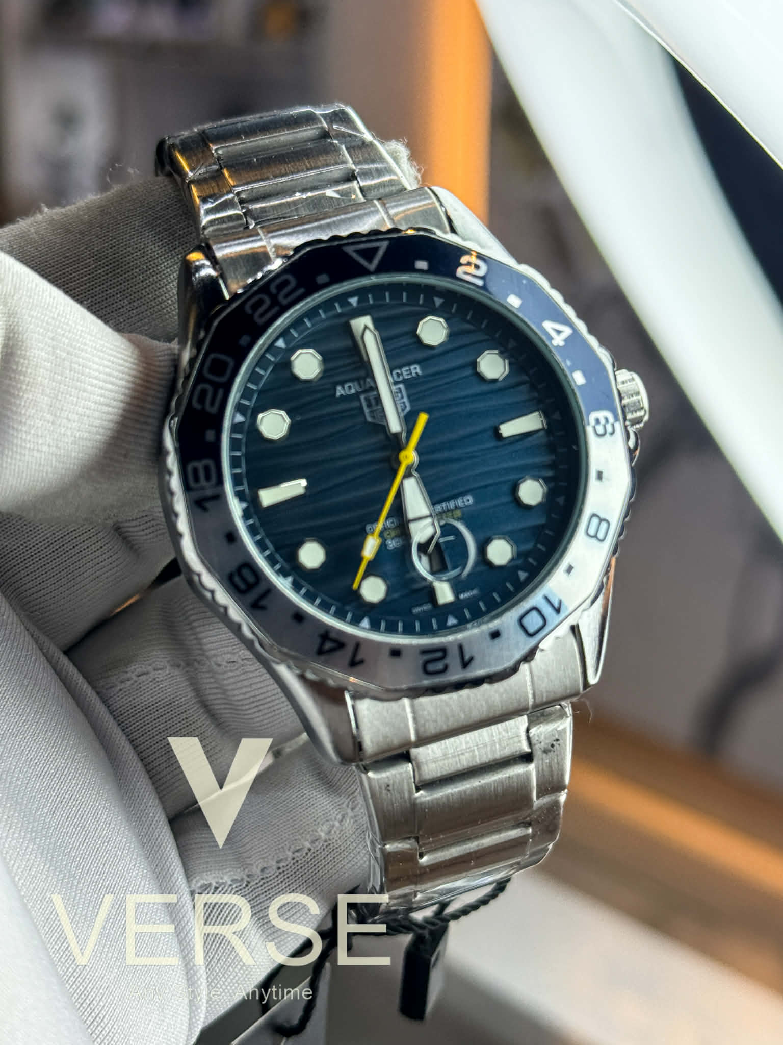 TAG Heuer Aquaracer Professional - Superdiver | Sweep Blue Dial Silver - Blue Bezel - VERSE - 