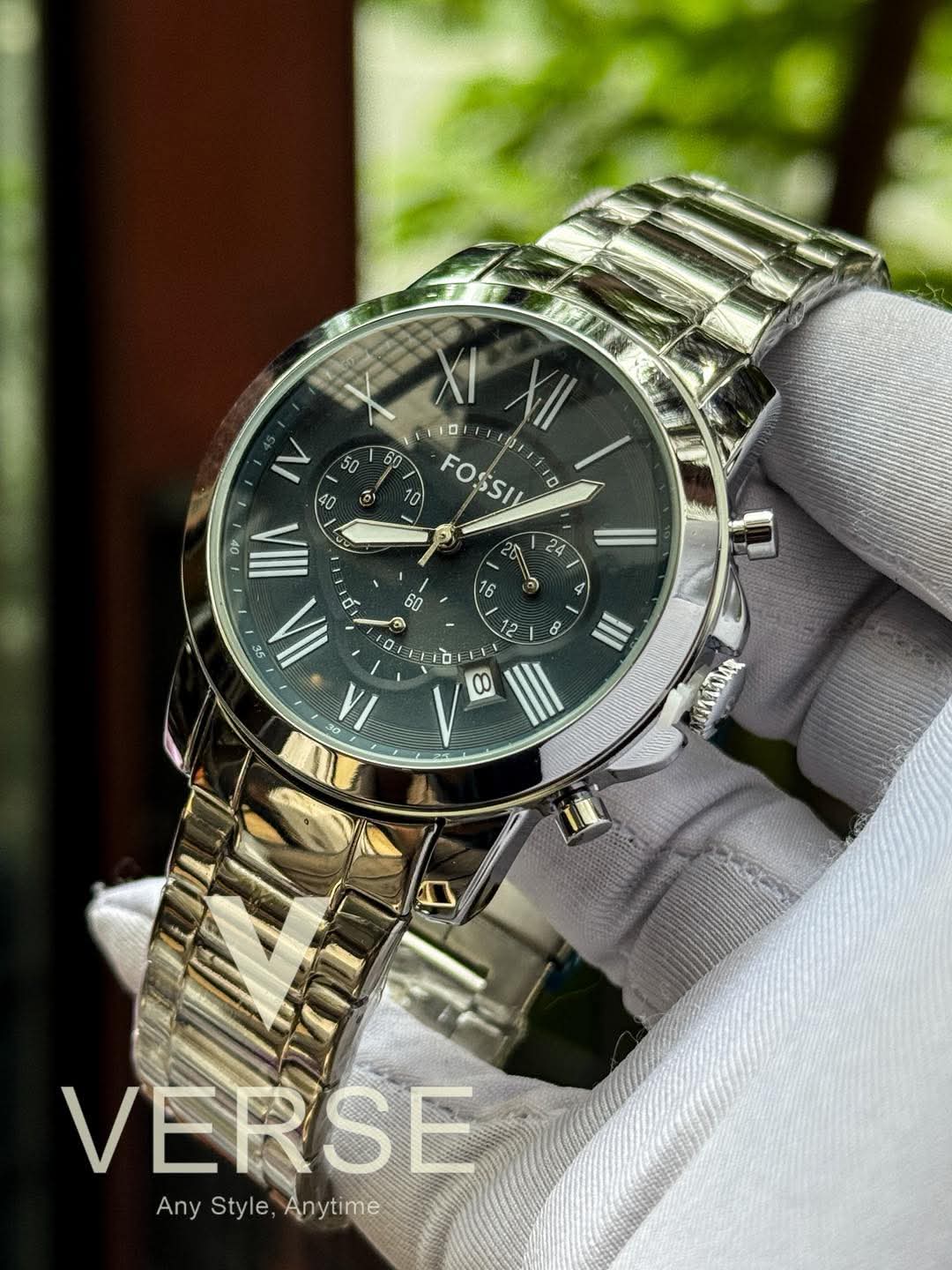 Fossil Grant Chronograph Blue Dial AA - VERSE - 