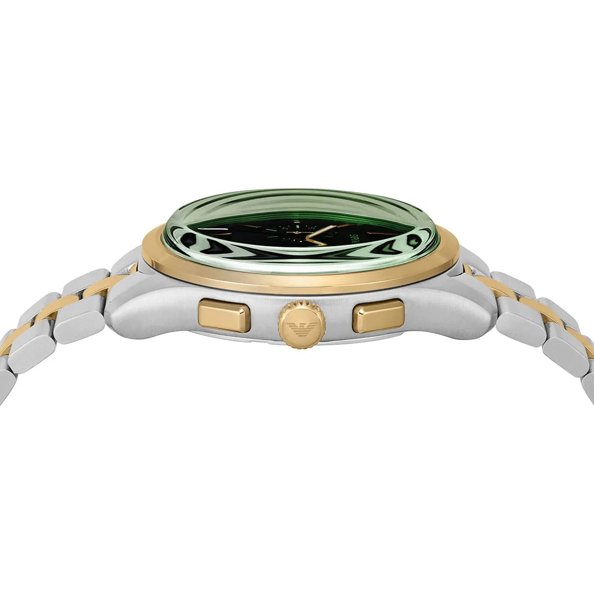 Emporio Armani Dario Chronograph Green Dial Two-Tone Stainless Steel Men's Watch | Emporio Armani AR11692