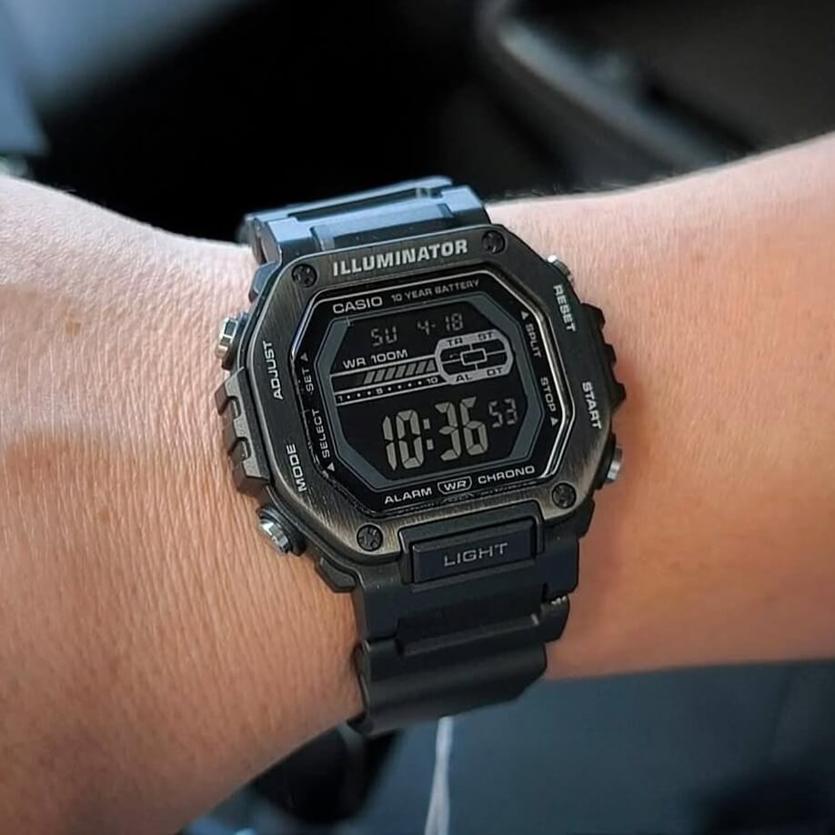 Casio MWD - 110HB - 1BVDF Men’s 100m Black Resin Digital - Analog Watch | Casio MWD - 110HB - 1BVDF - VERSE - 