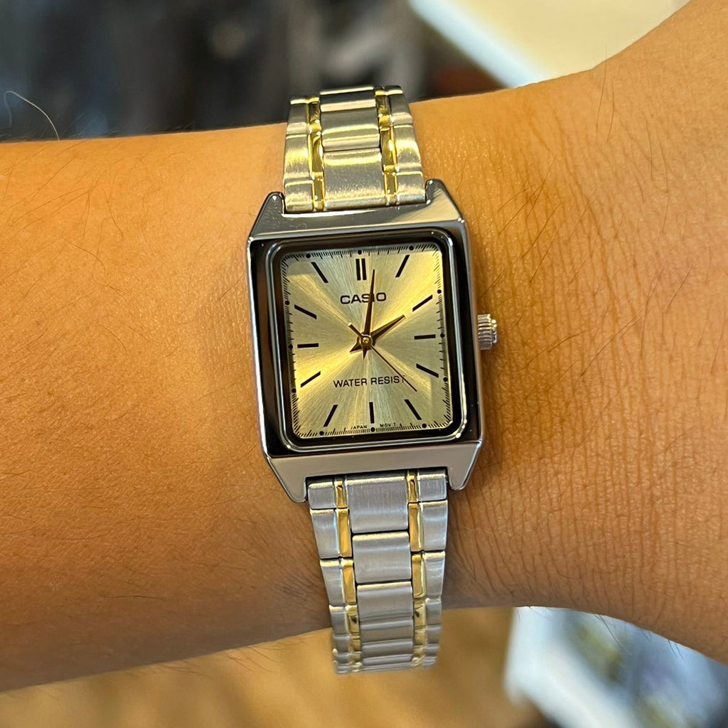 Casio LTP-V007SG-9EUDF Champagne Gold Dial Two-Tone Stainless Steel Women's Watch | Casio LTP-V007SG-9EUDF