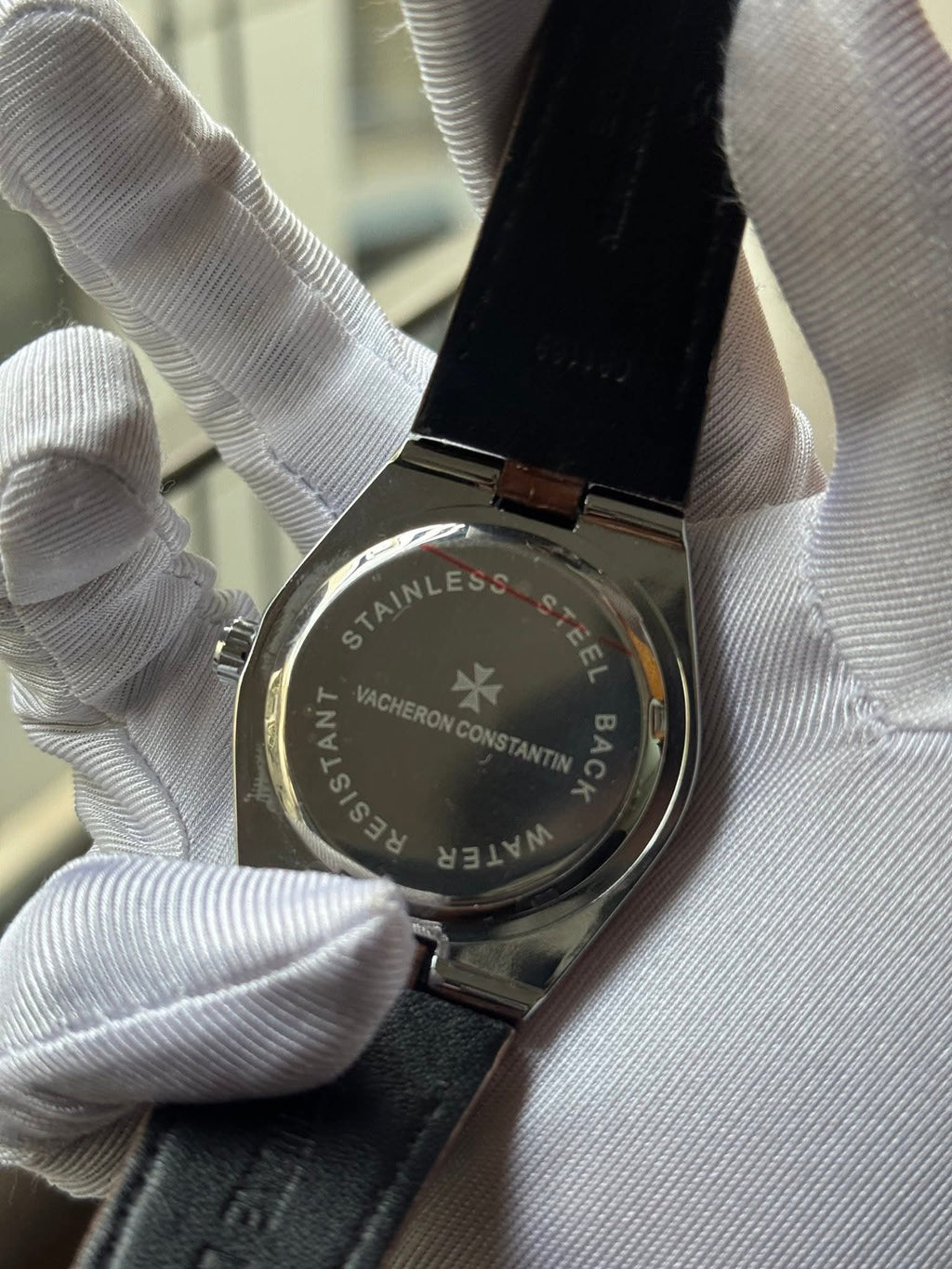Vacheron Constantin Overseas Quartz Brown Belt Black Dial Rose Gold Case AA - VERSE - 