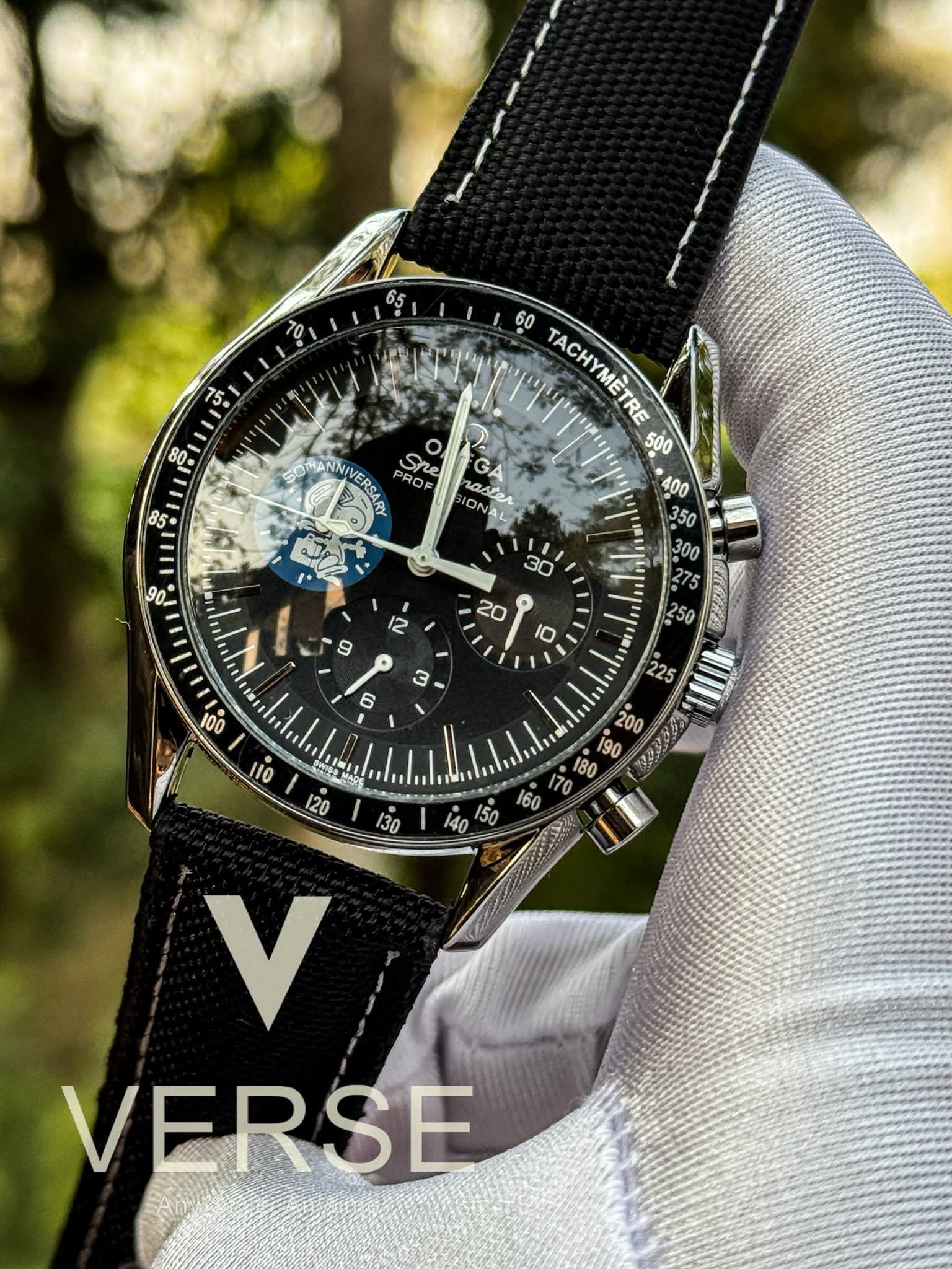 Omega Speedmaster Professional Snoopy 50th Anniversary | Black Dial Black Nylon Strap AA - VERSE - 