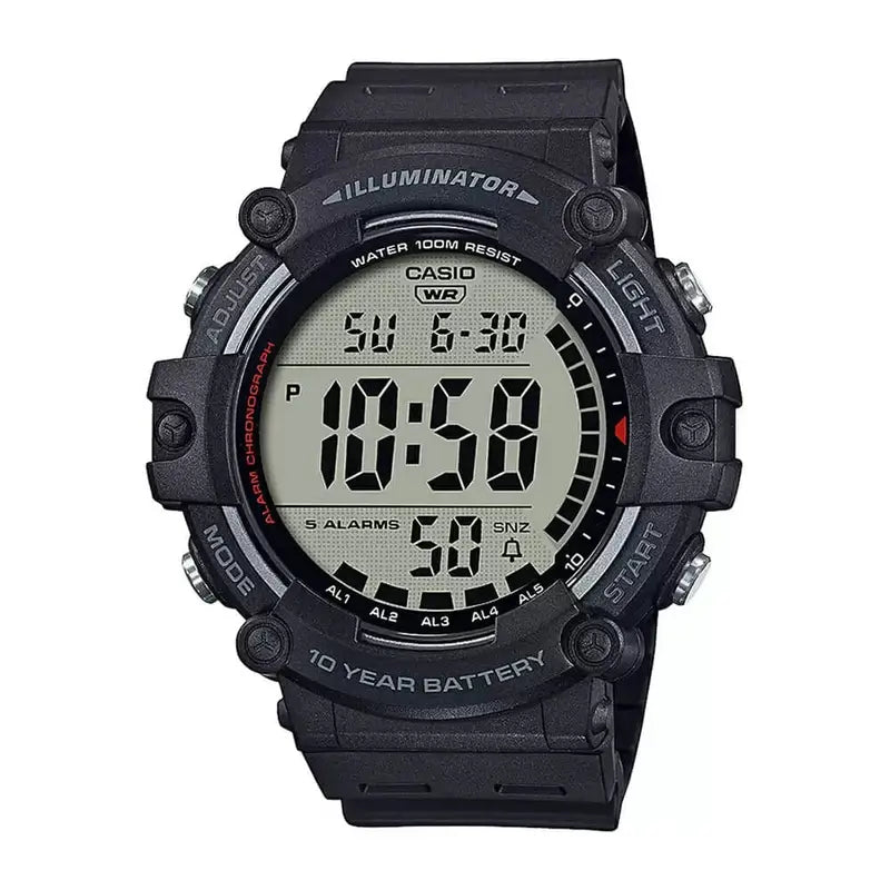 Casio AE - 1500WH - 1AVDF Gray Tone Men's 100M Digital Black Resin Watch | Casio AE - 1500WH - 1AVDF - VERSE - 
