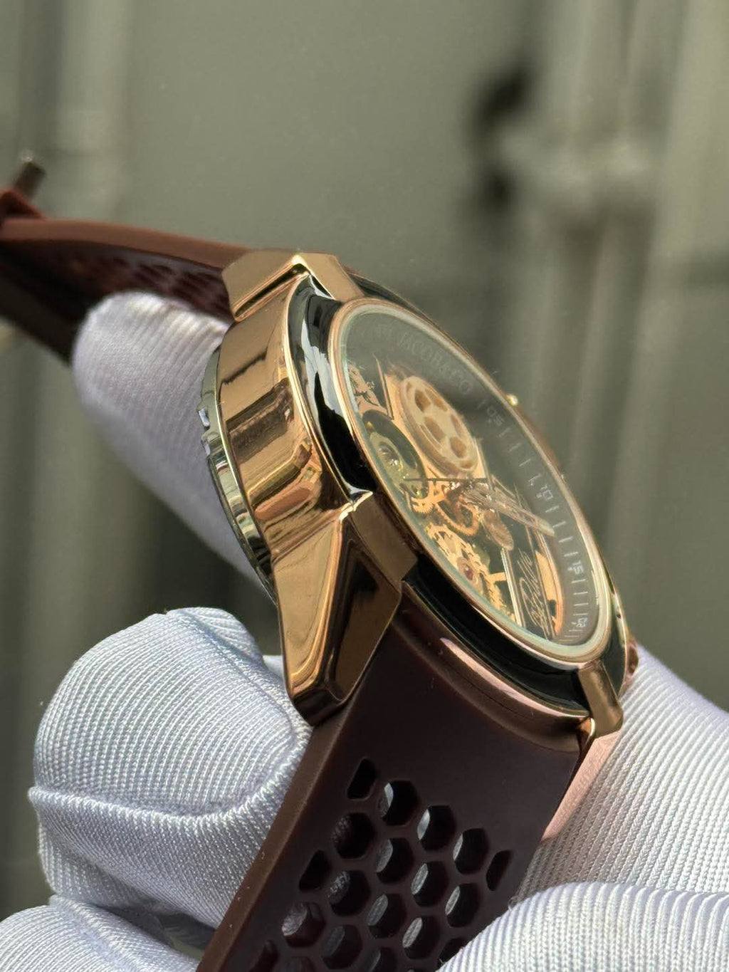 JACOB & CO CR7 Automatic Brown Belt Rose Gold Case AA - VERSE - 