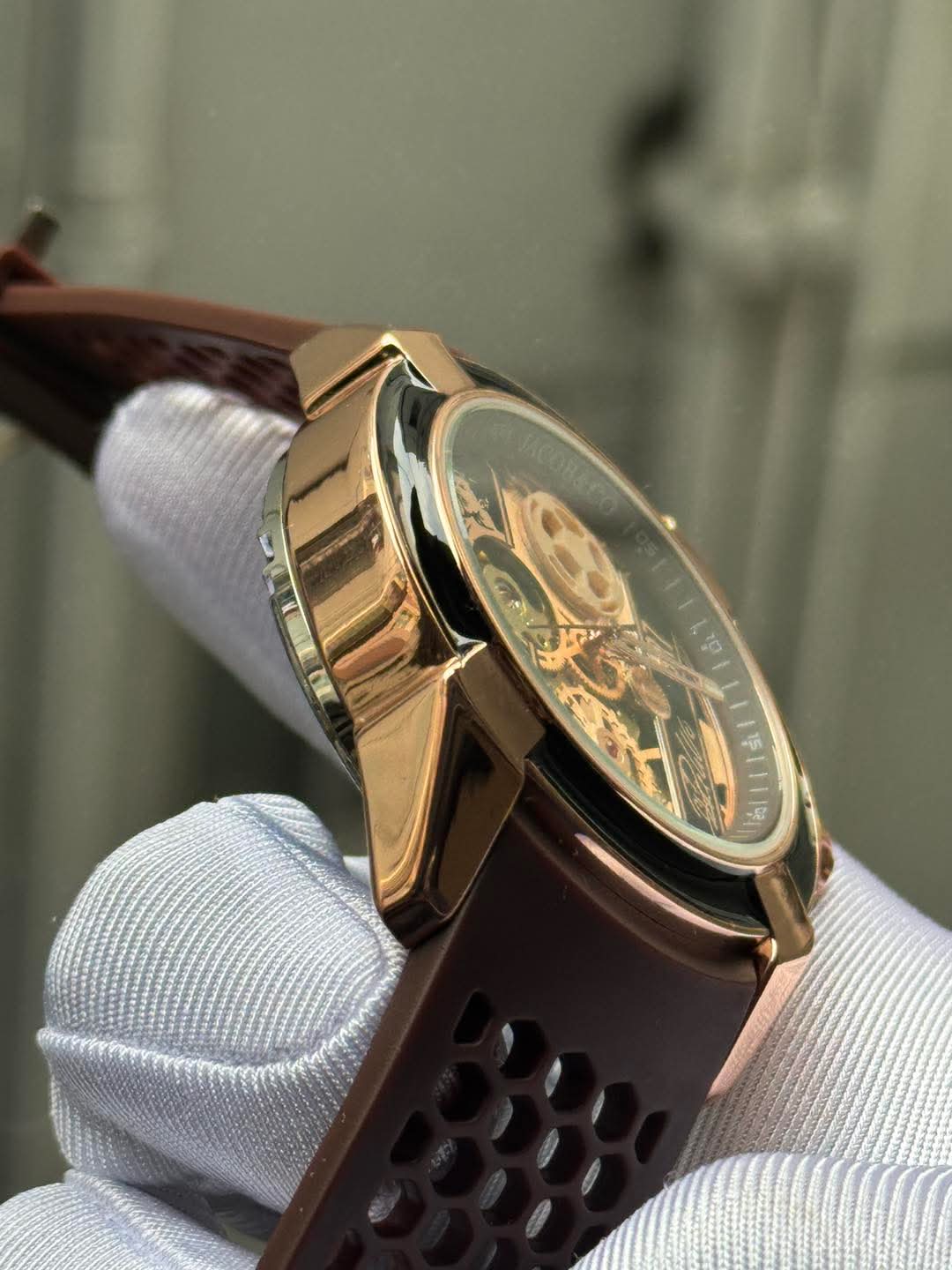 JACOB & CO CR7 Automatic Brown Belt Rose Gold Case AA - VERSE - 