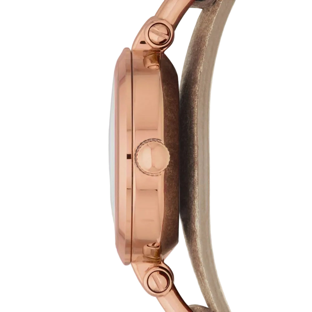 Fossil Georgia Mini Rose Gold Dial Sand Leather Women's Watch | Fossil ES3262
