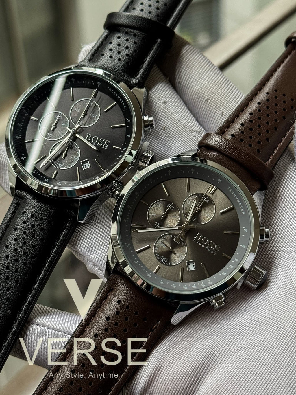 Boss Grand Prix Chronograph Brown Belt AA - VERSE - 