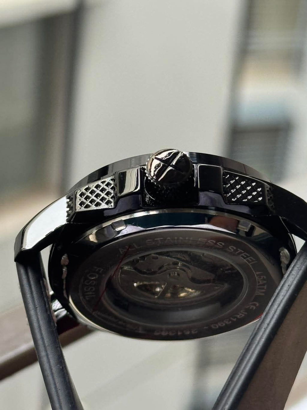 Fossil Automatic Black Belt Big Black Dial AA - VERSE - 