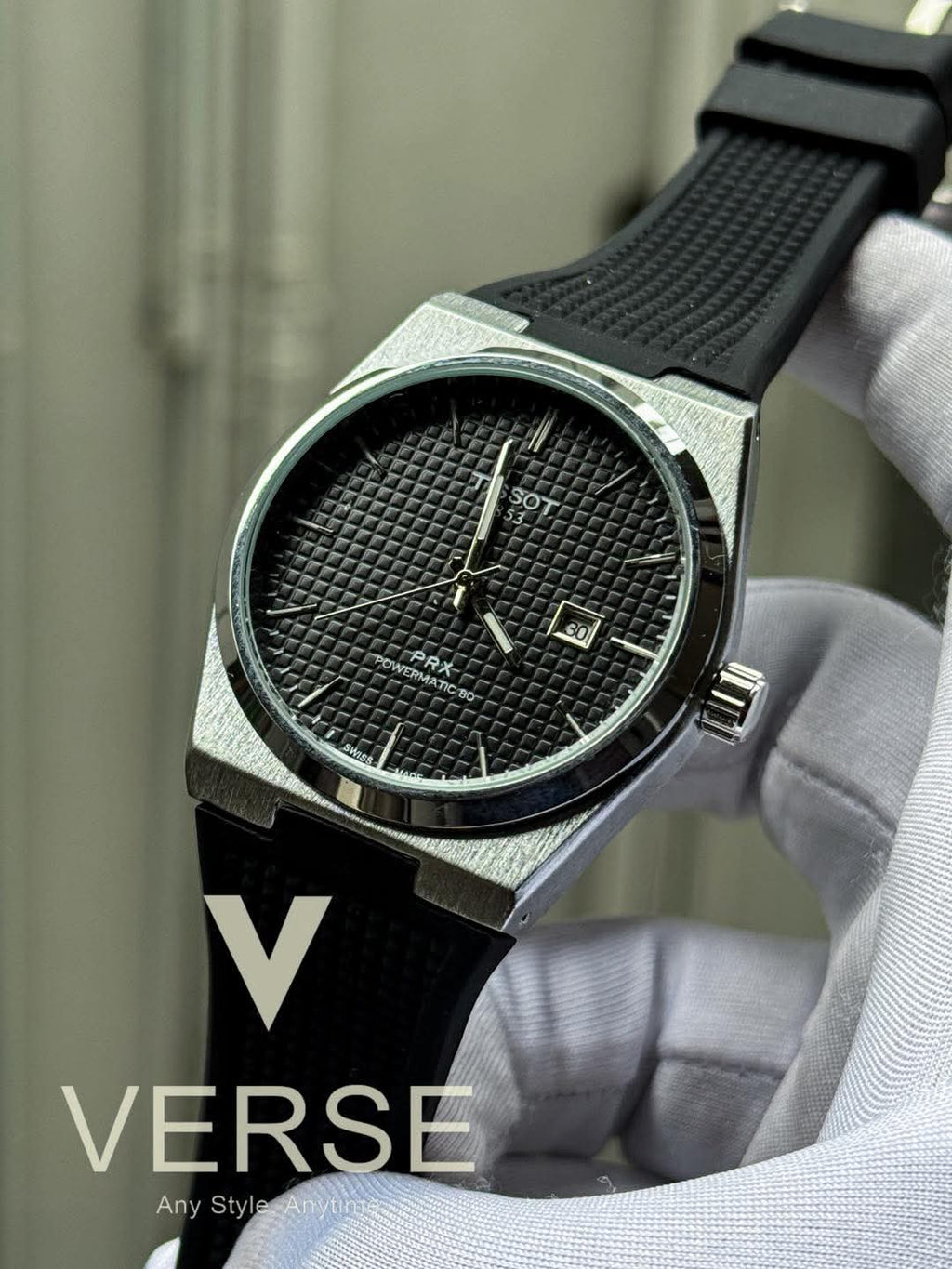 Tissot PRX Powermatic 80 Black Waffle Dial AA - VERSE - 