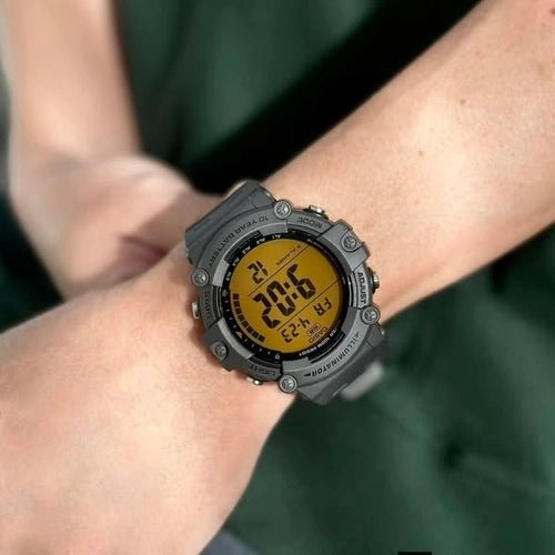 Casio AE - 1500WHC - 8AV Amber Tone Men's 100M Digital Grey Resin Watch | Casio AE - 1500WHC - 8AV - VERSE - 