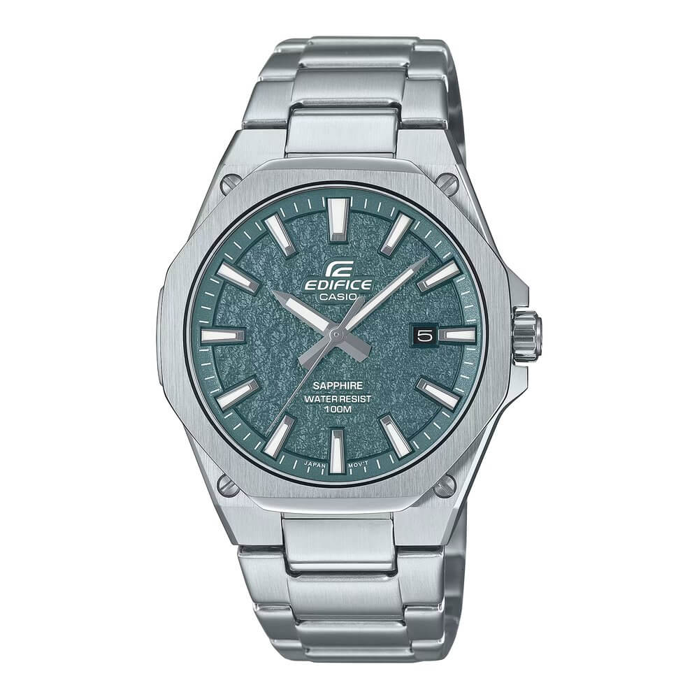 Casio Edifice Slim EFR-S108DE-3AVUDF Sapphire Petrol Teal Green Dial Stainless Steel Men's Watch | Casio EFR-S108DE-3AVUDF