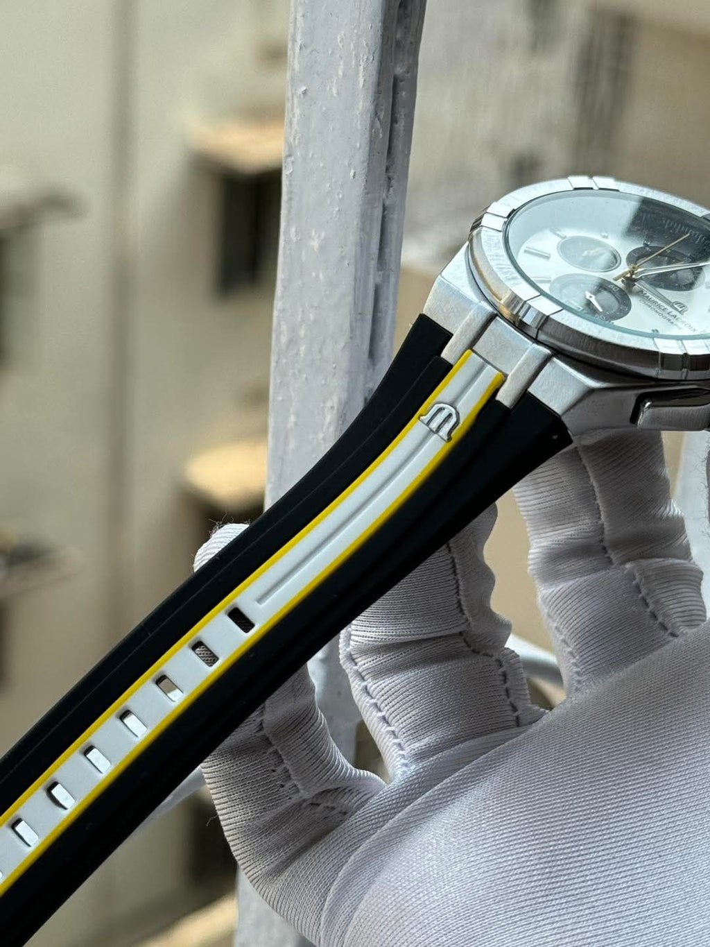 Maurice Lacroix Aikon Chronograph Special Edition Black Yellow Belt AA - VERSE - 