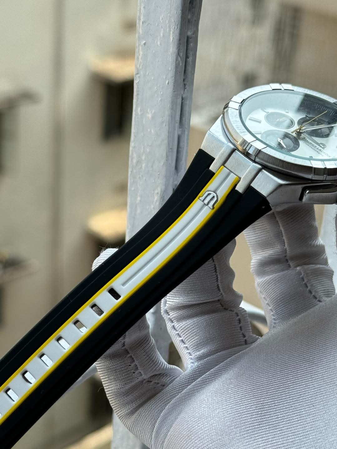 Maurice Lacroix Aikon Chronograph Special Edition Black Yellow Belt AA - VERSE - 
