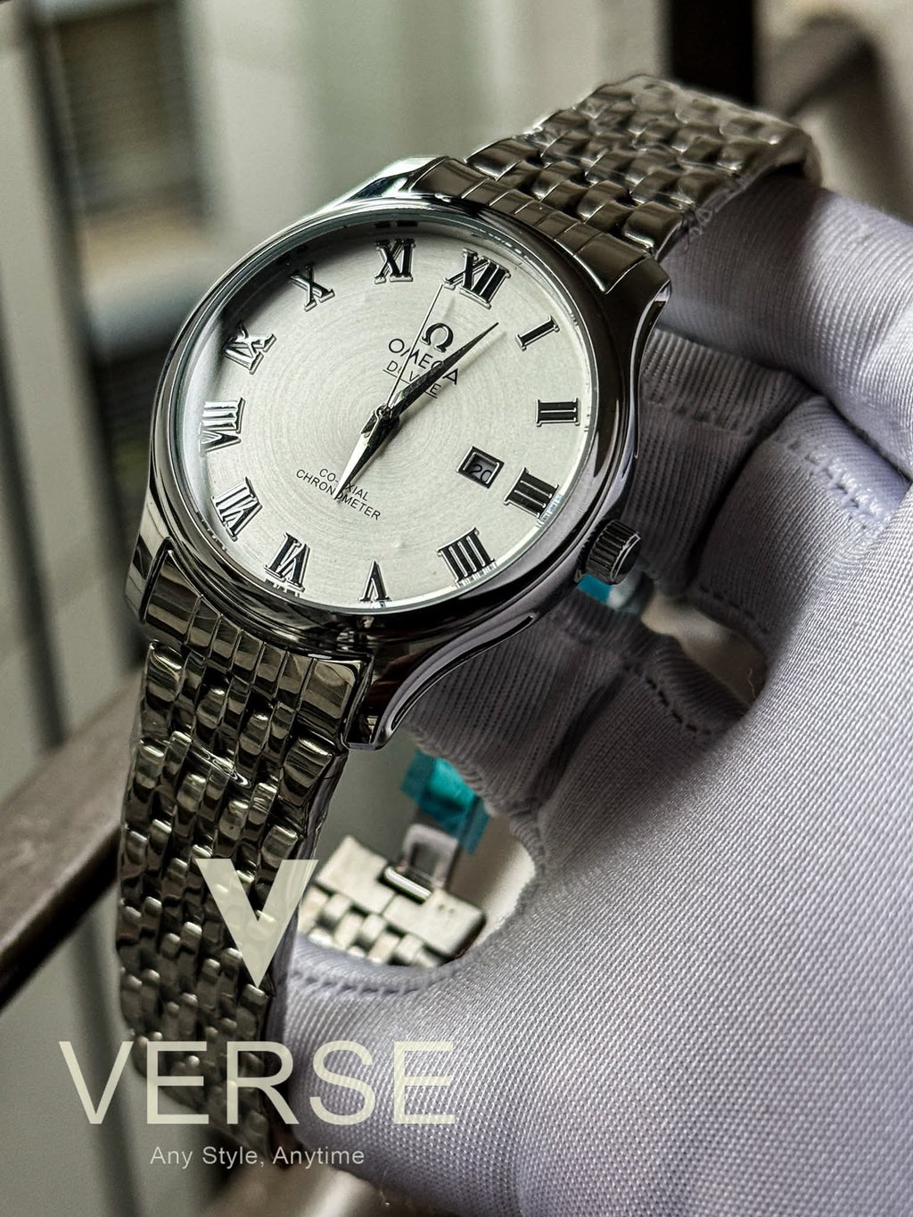 Omega De Ville Silver Chain White Dial Sweep AA - VERSE - 