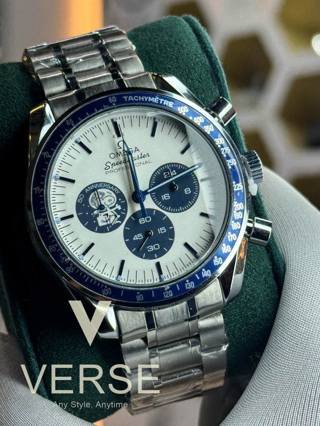 Omega Speedmaster “Silver Snoopy Award” 50th Anniversary Chronograph – Silver Dial AA - VERSE - 