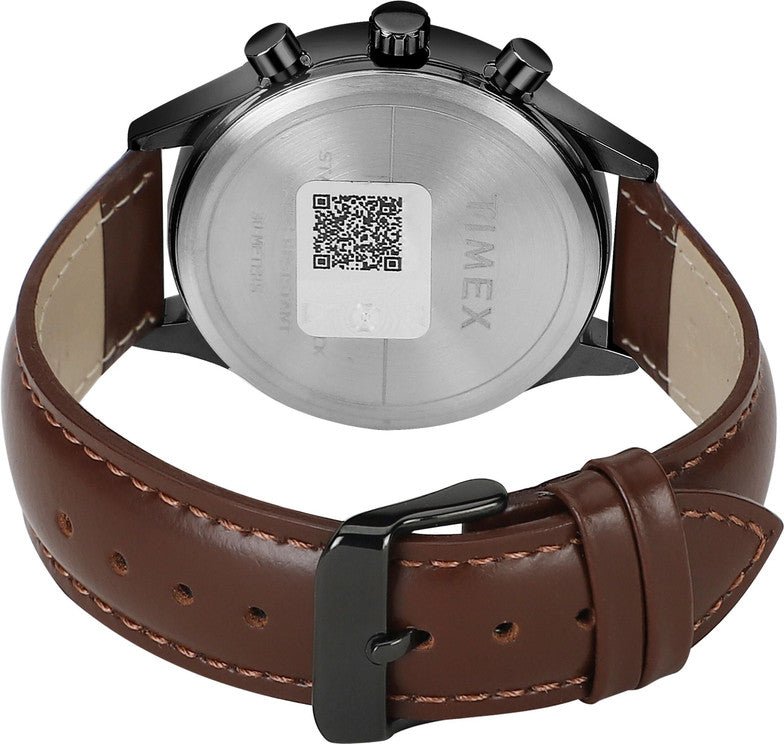 Timex TWHG03SMU19 Men’s Multifunction Watch – Brown Leather Strap, Black Dial| Timex TWHG03SMU19 - VERSE - 