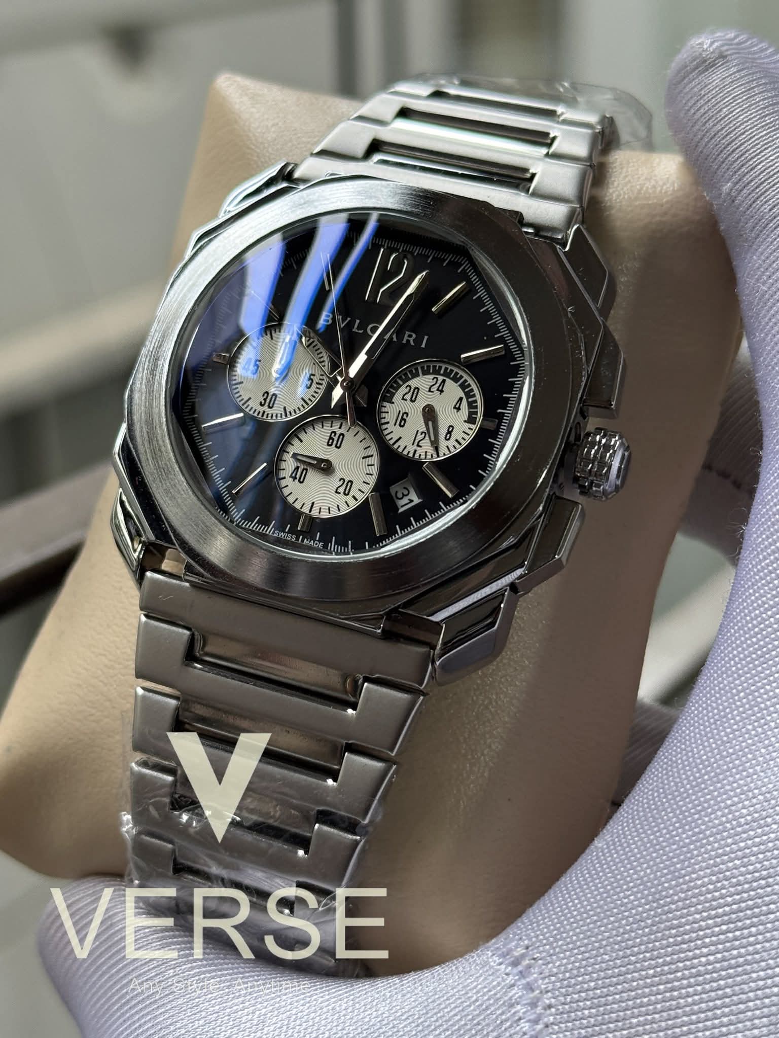 BVLGARI Octo Finissimo Chronograph BlackDial AA - VERSE - 