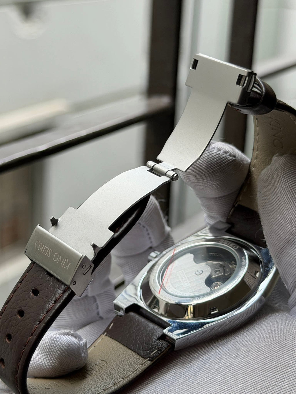 King Seiko VANAC Automatic "Tokyo Horizon" | Espresso Brown Dial Espresso Brown Leather - ( Semi Triple A )