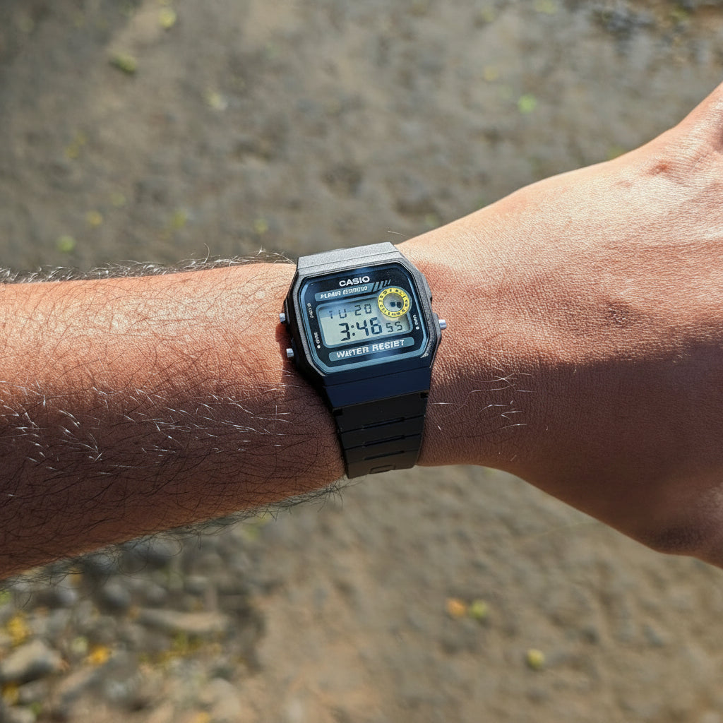 Casio F-94WA-8DG Grey Digital Dial Black Resin Men's Watch | Casio F-94WA-8DG