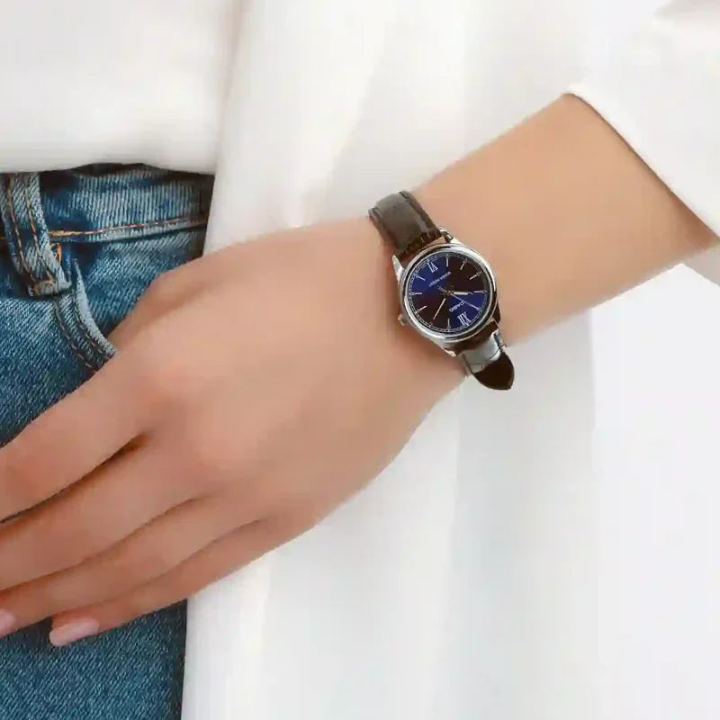 Casio LTP-V005L-2BUDF Navy Blue Dial Black Leather Women’s Watch | Casio LTP-V005L-2BUDF