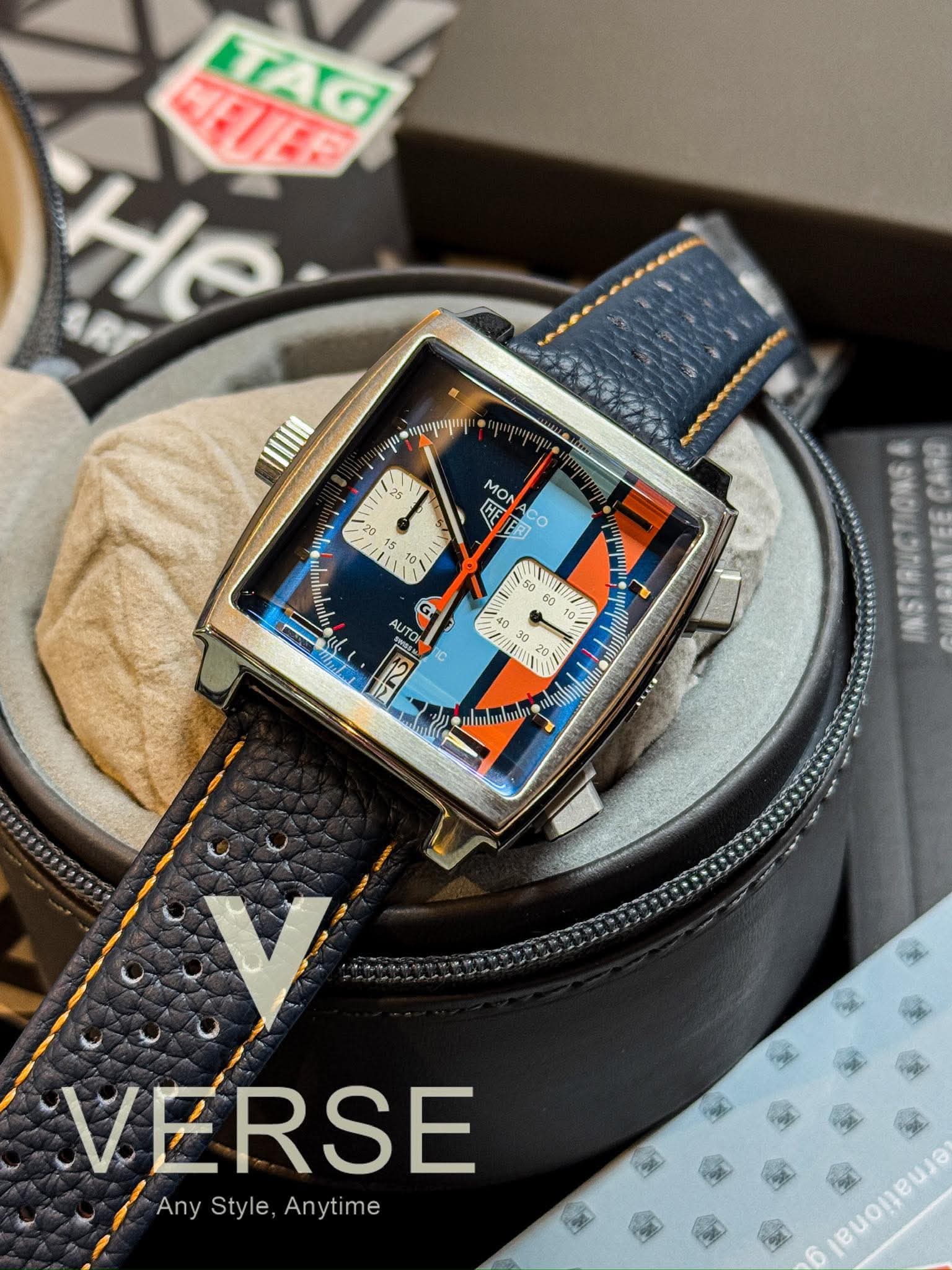 TAG Heuer Chronograph Monaco Gulf 2018 Special Edition - "Steve McQueen" Euro - VERSE - 