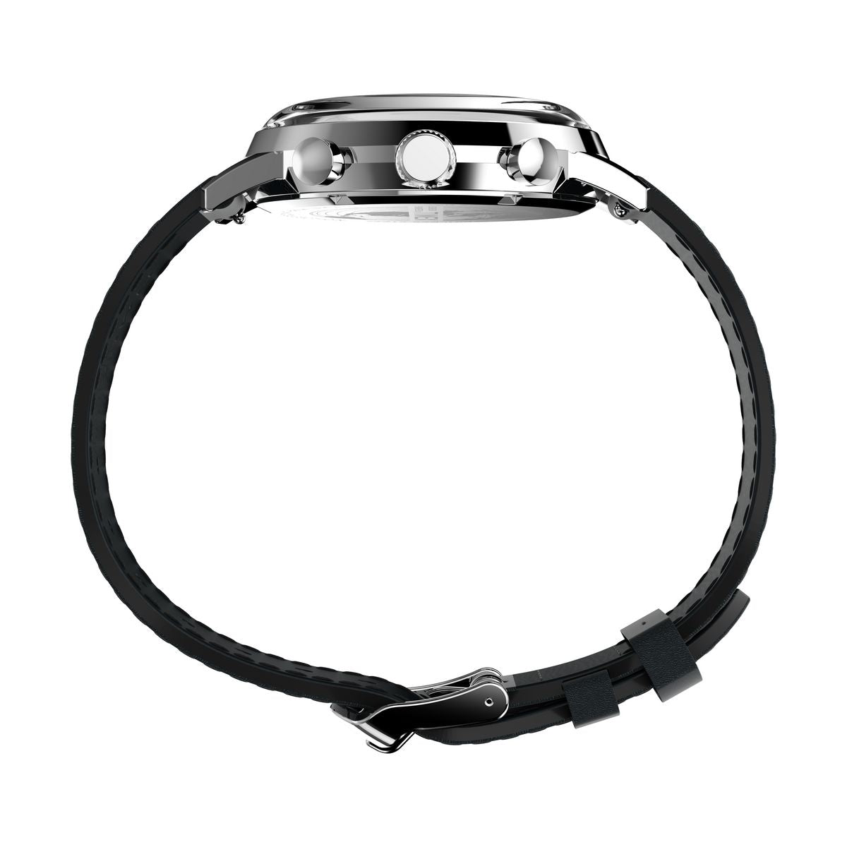 Timex Marlin Chronograph Tachymeter 40mm Panda Dial Black Leather Men's Watch | Timex TW2W10300UJ