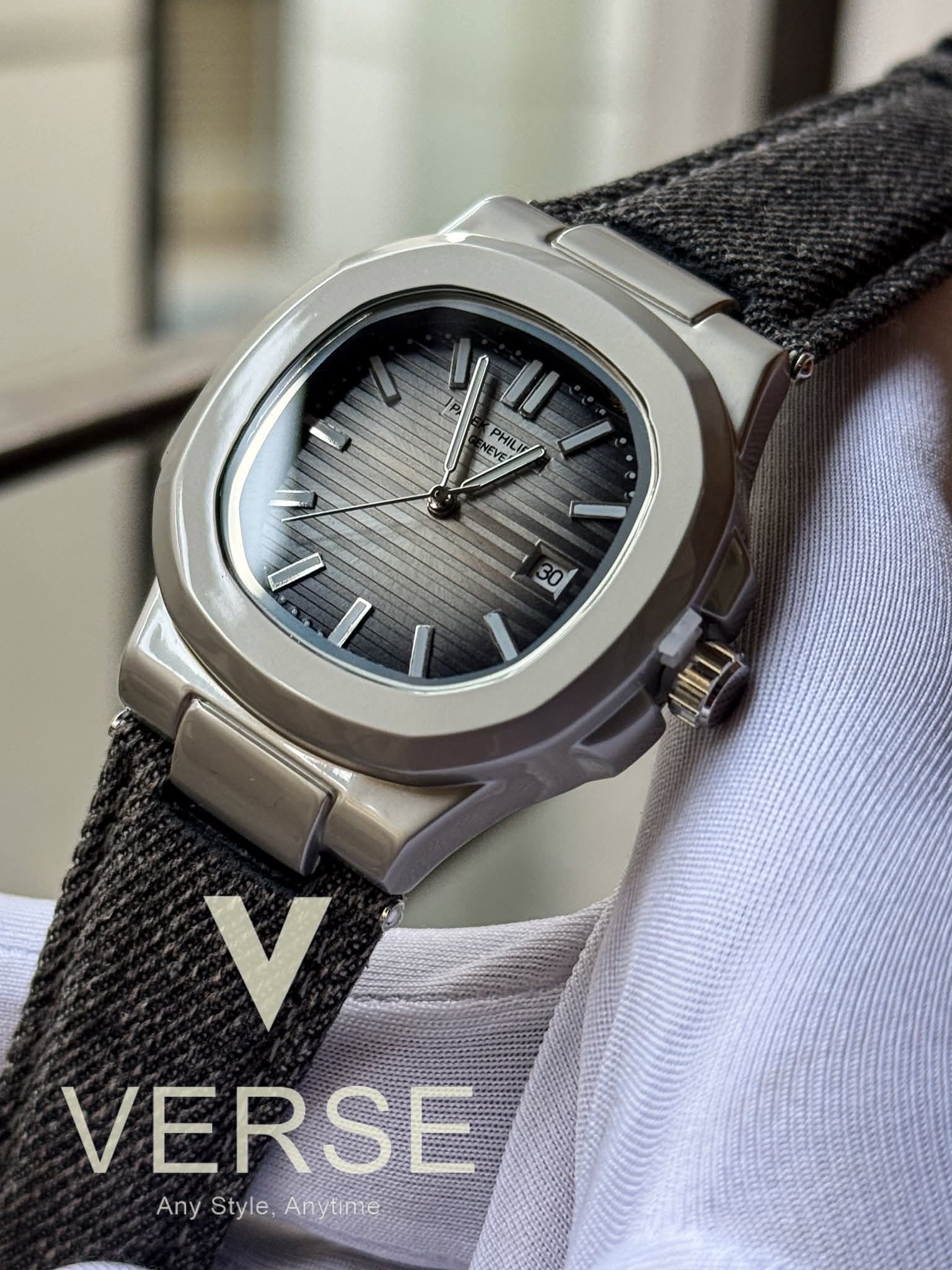 Patek Philippe Nautilus Denim Quartz | Grey Fumé Dial - AA - VERSE - 