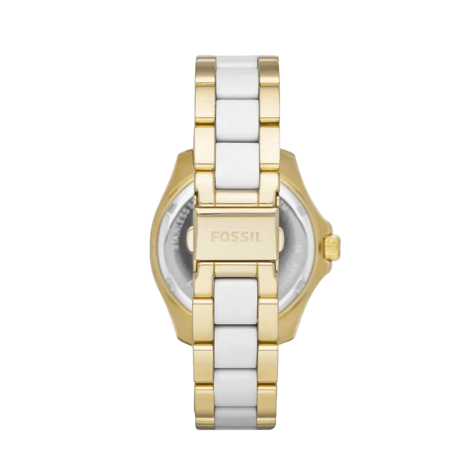Fossil Cecile Multifunction White Dial Two-Tone Gold Tone Stainless Steel Women's Watch | Fossil AM4545