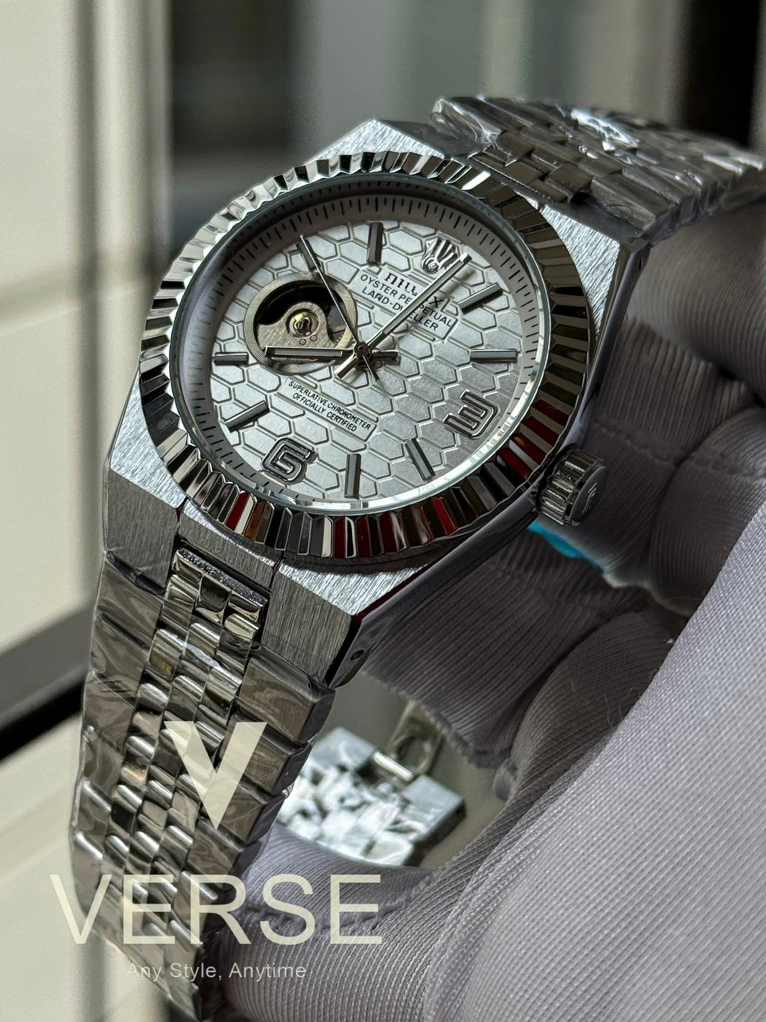 Rolex Land - Dweller Automatic White - Silver Dial AA - VERSE - 