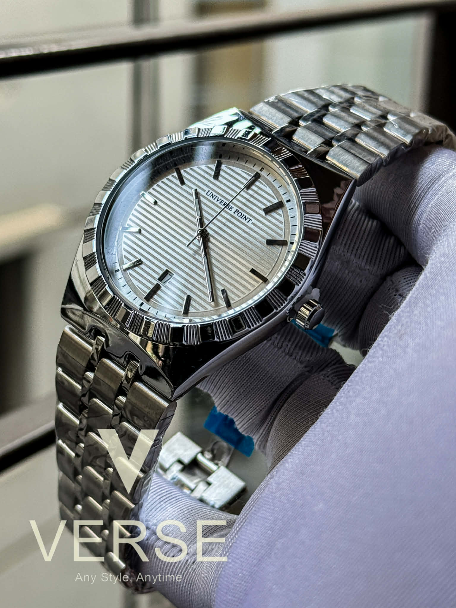 UNIVERSE POINT Overseas - Silver Chain Axis White Dial | UP1988 - 2609 - VERSE - 