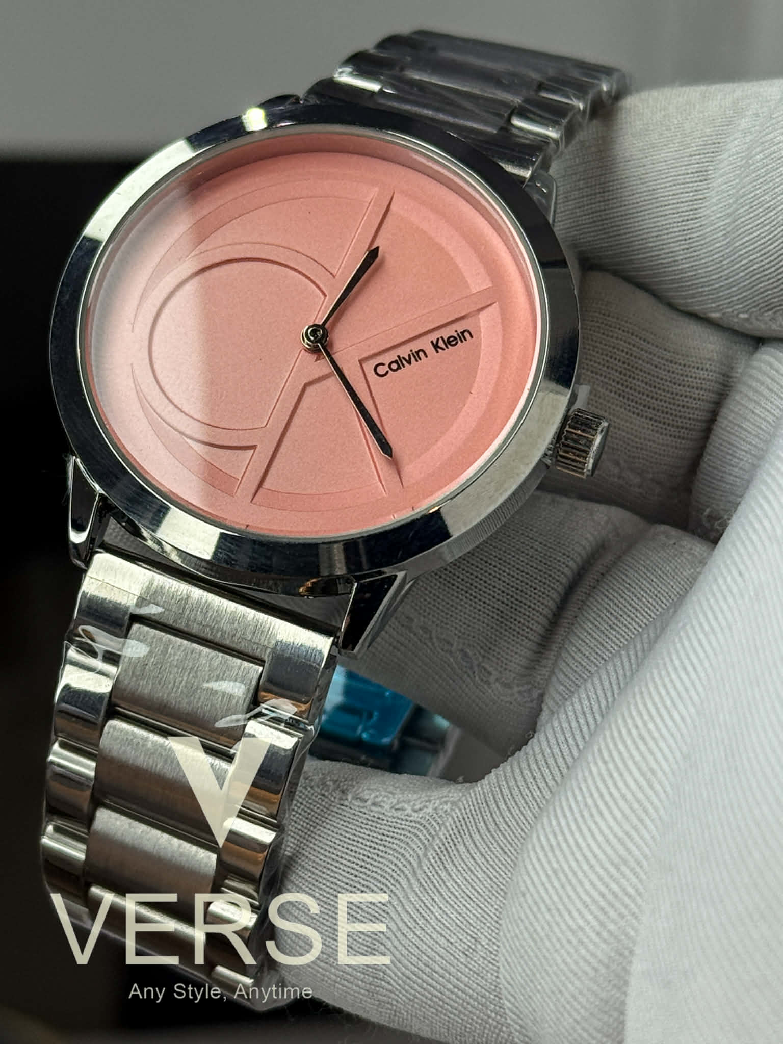 Calvin Klein Minimal Women’s Stainless Steel Watch | Pink Dial AA - VERSE - 