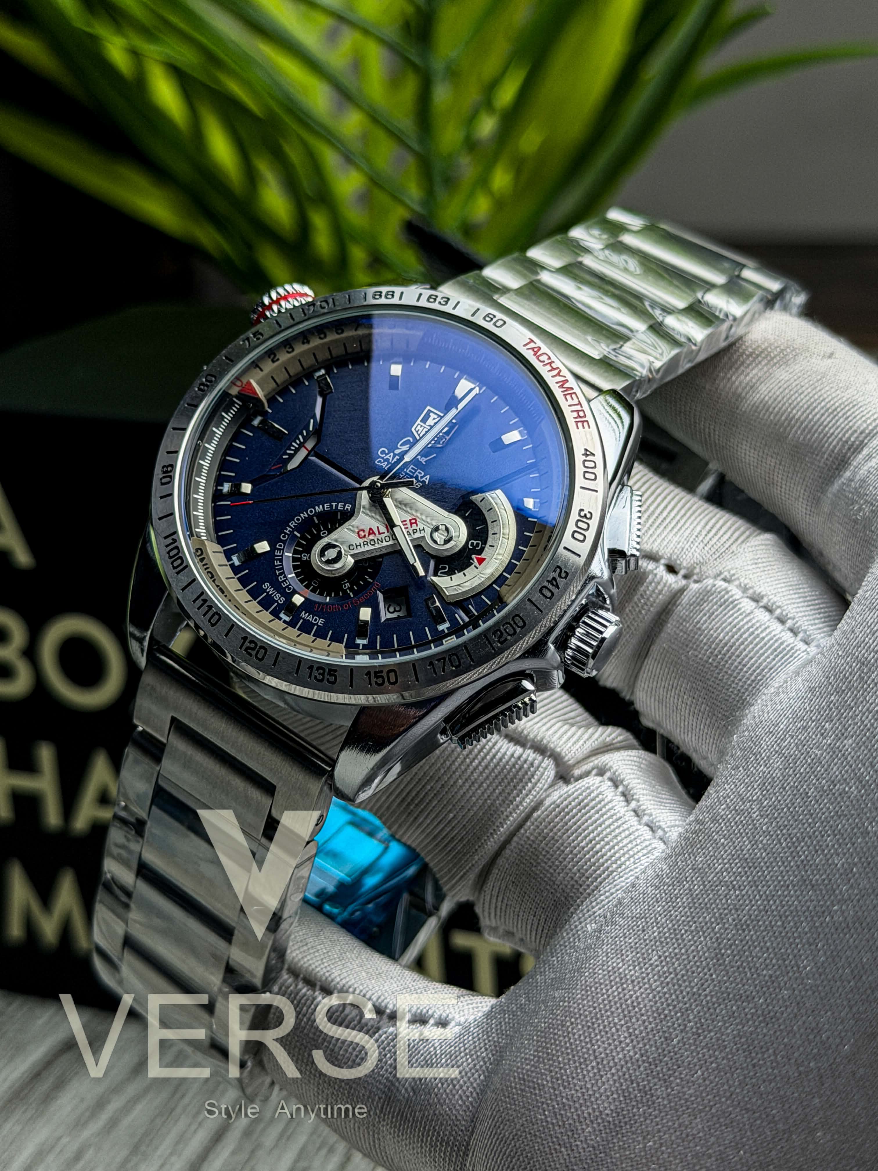 TAG Heuer Grand Carrera Calibre 36 RS Caliper Chronograph | Midnight Blue Dial - ( Double A )