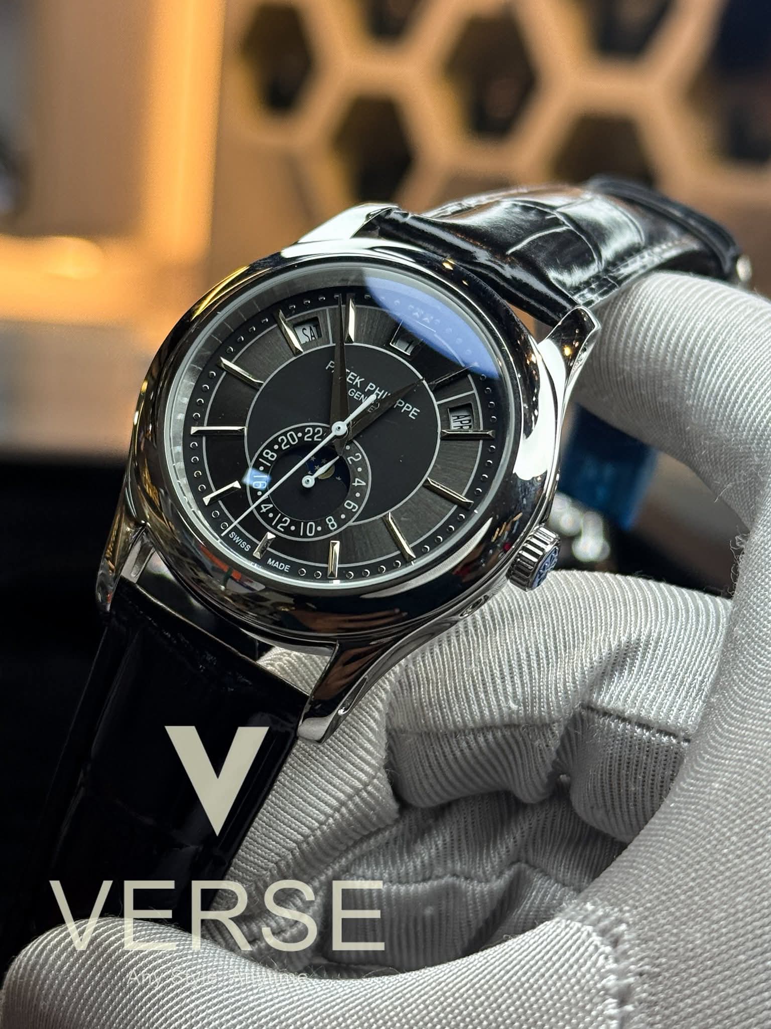 Patek Philippe Complications Annual Calendar 40mm Black Two - Tone Dial Euro - VERSE - 