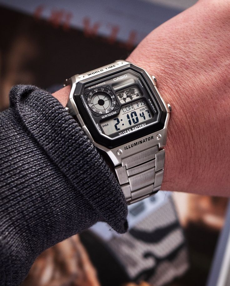 Casio AE-1200WHD-1AVDF “Casio Royale” Youth World Time Stainless Steel Digital Men’s Watch | Casio AE-1200WHD-1AVDFVERSE