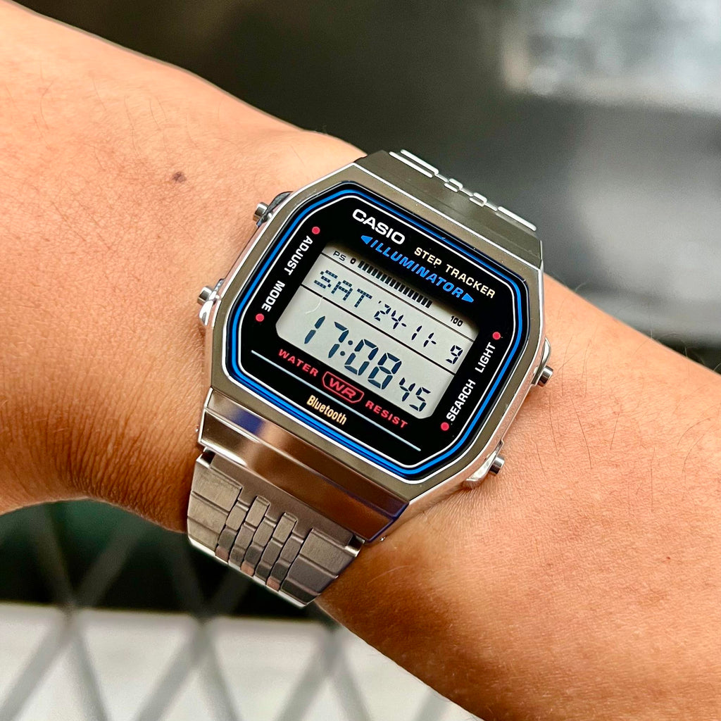 Casio Vintage ABL-100WE-1ADF Step Tracker Bluetooth Black Digital Dial Stainless Steel Unisex Watch | Casio ABL-100WE-1ADF
