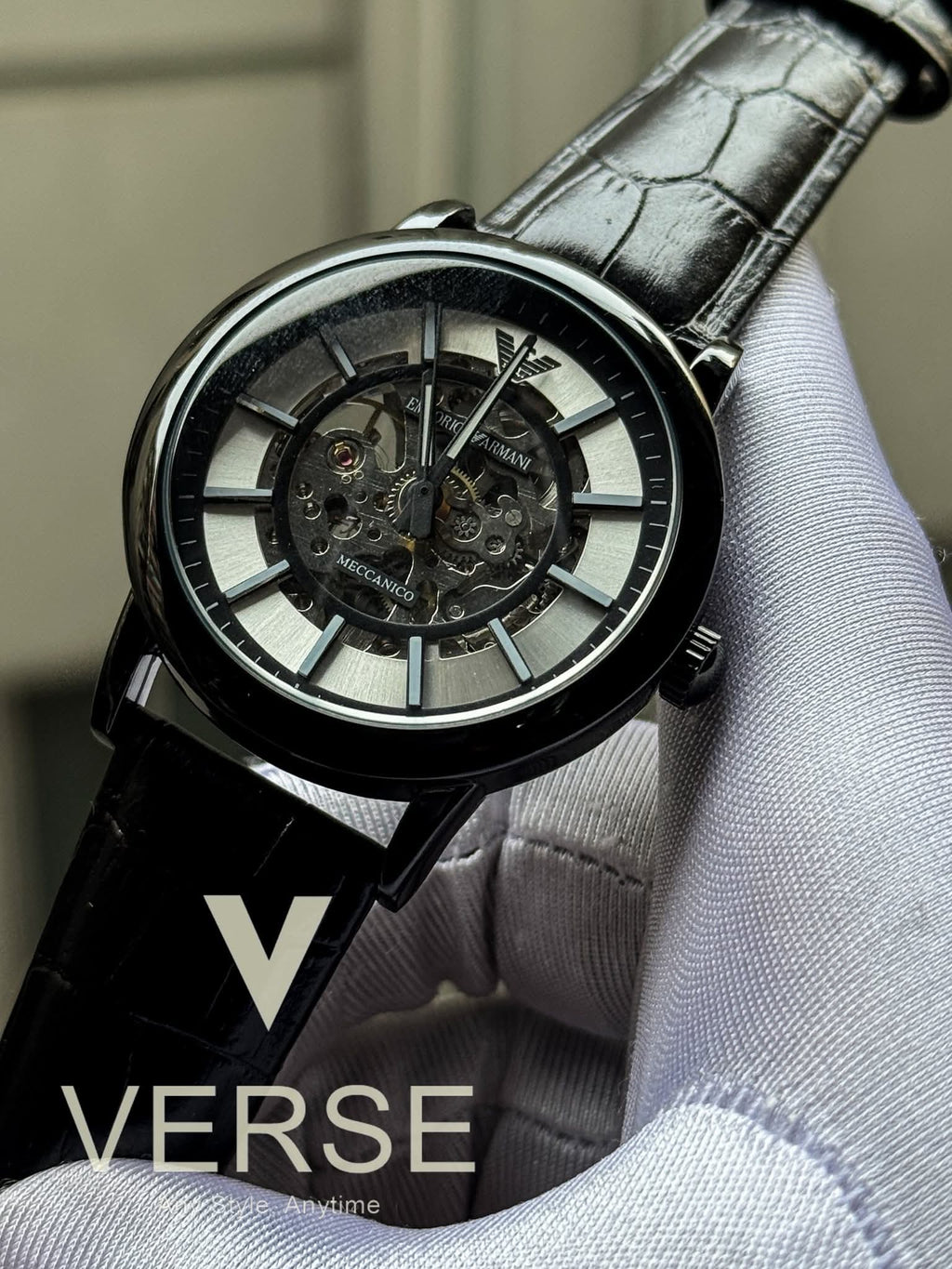 Armani Automatic Oval Black - Silver Dial AA - VERSE - 