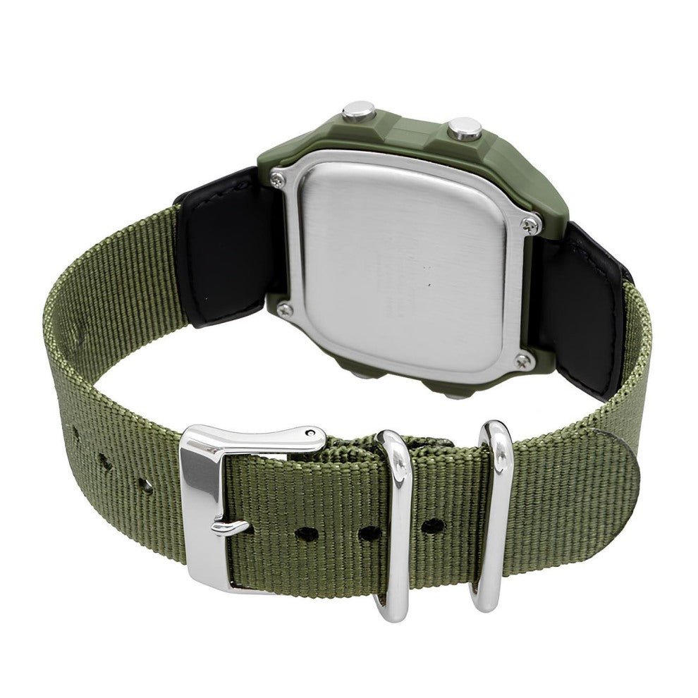 Casio AE-1200WHB-3BV “Casio Royale” Men’s World Time Digital Watch with Green Nylon Band | Casio AE-1200WHB-3BVVERSE