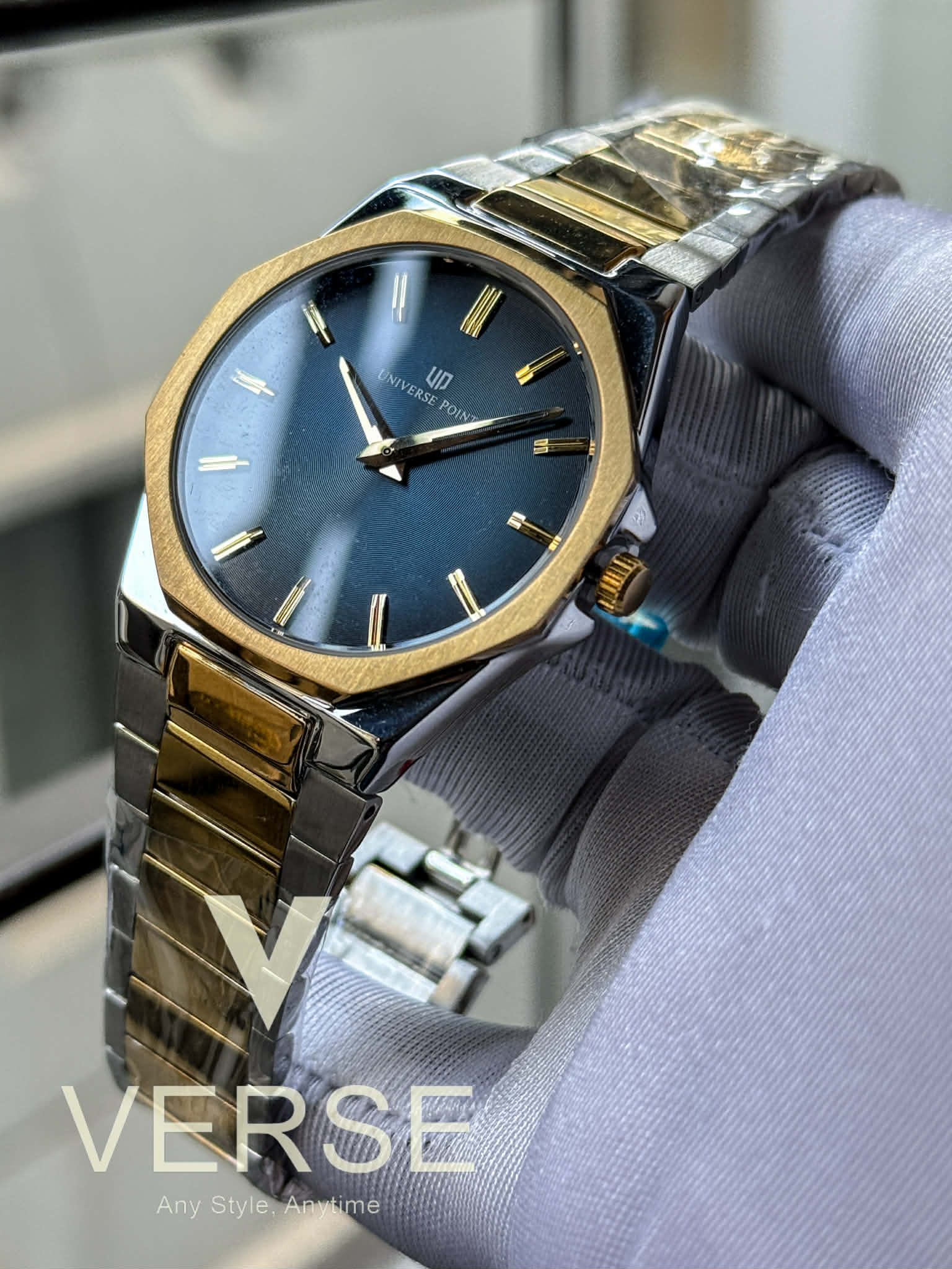 UNIVERSE POINT Slim Octagonal – Two - Tone Chain Blue Gradient | UP3949 - 088B - VERSE - 