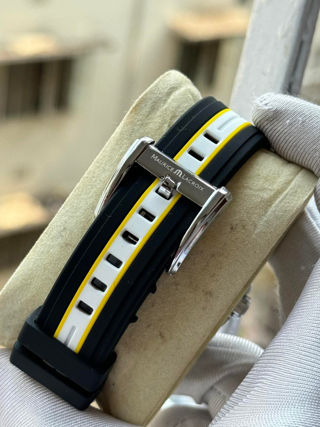 Maurice Lacroix Aikon Chronograph Special Edition Black Yellow Belt AA - VERSE - 
