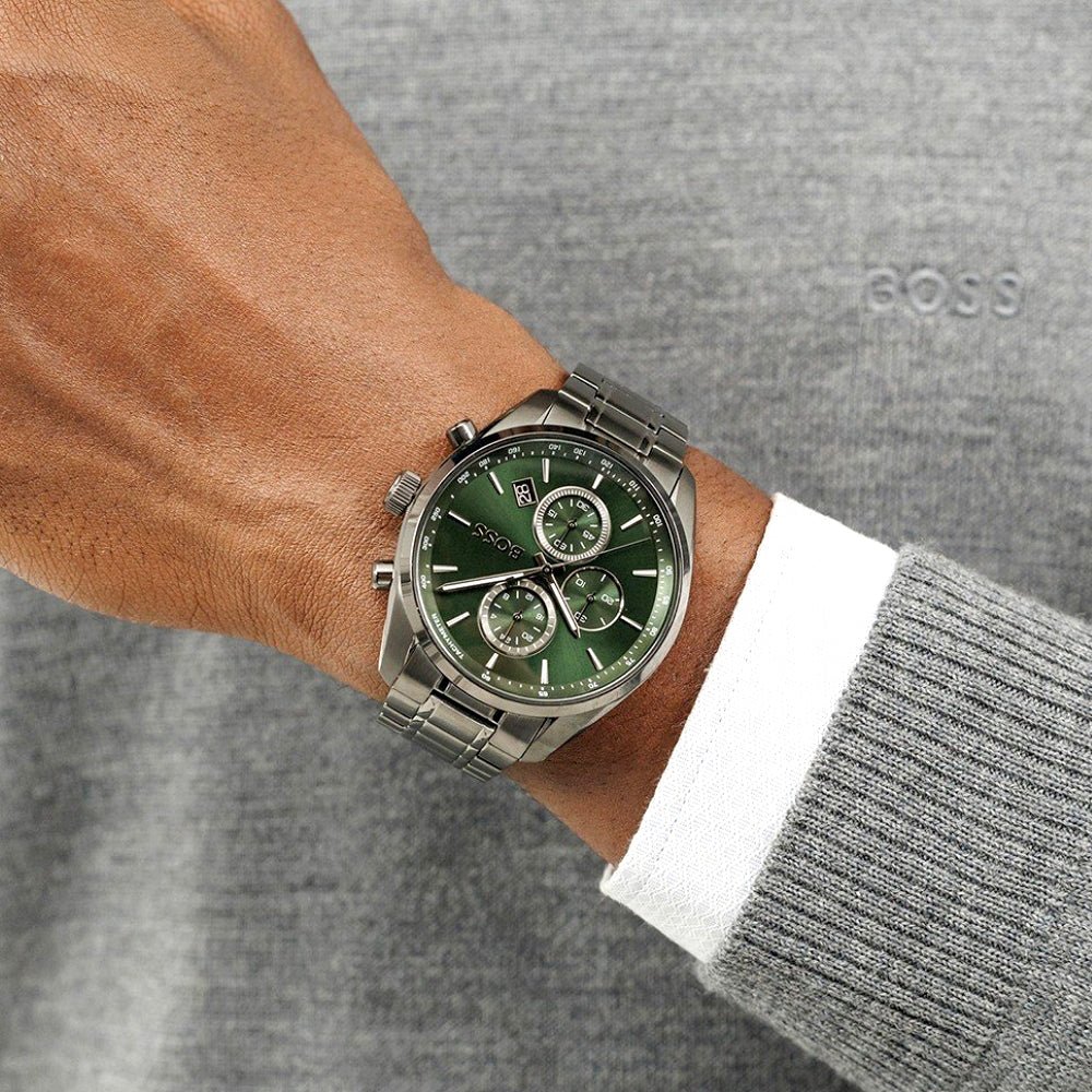 Hugo Boss B1514228 Grand Prix Green Dial Men’s Watch | Hugo Boss B1514228 - VERSE - 