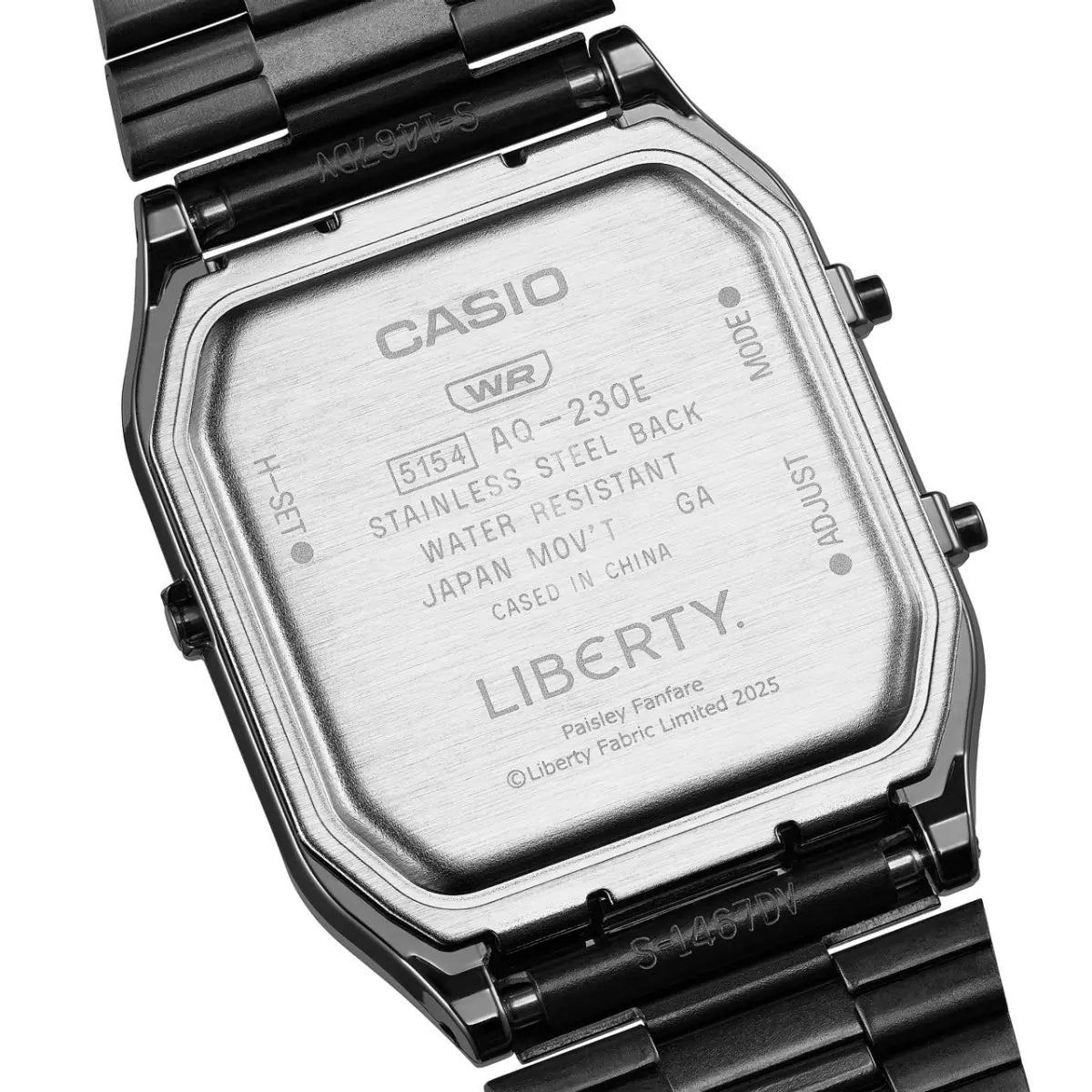 Casio Vintage AQ - 230EBLT - 1A Liberty Edition Men's Black Stainless Steel Watch | AQ - 230EBLT - 1A - VERSE - 
